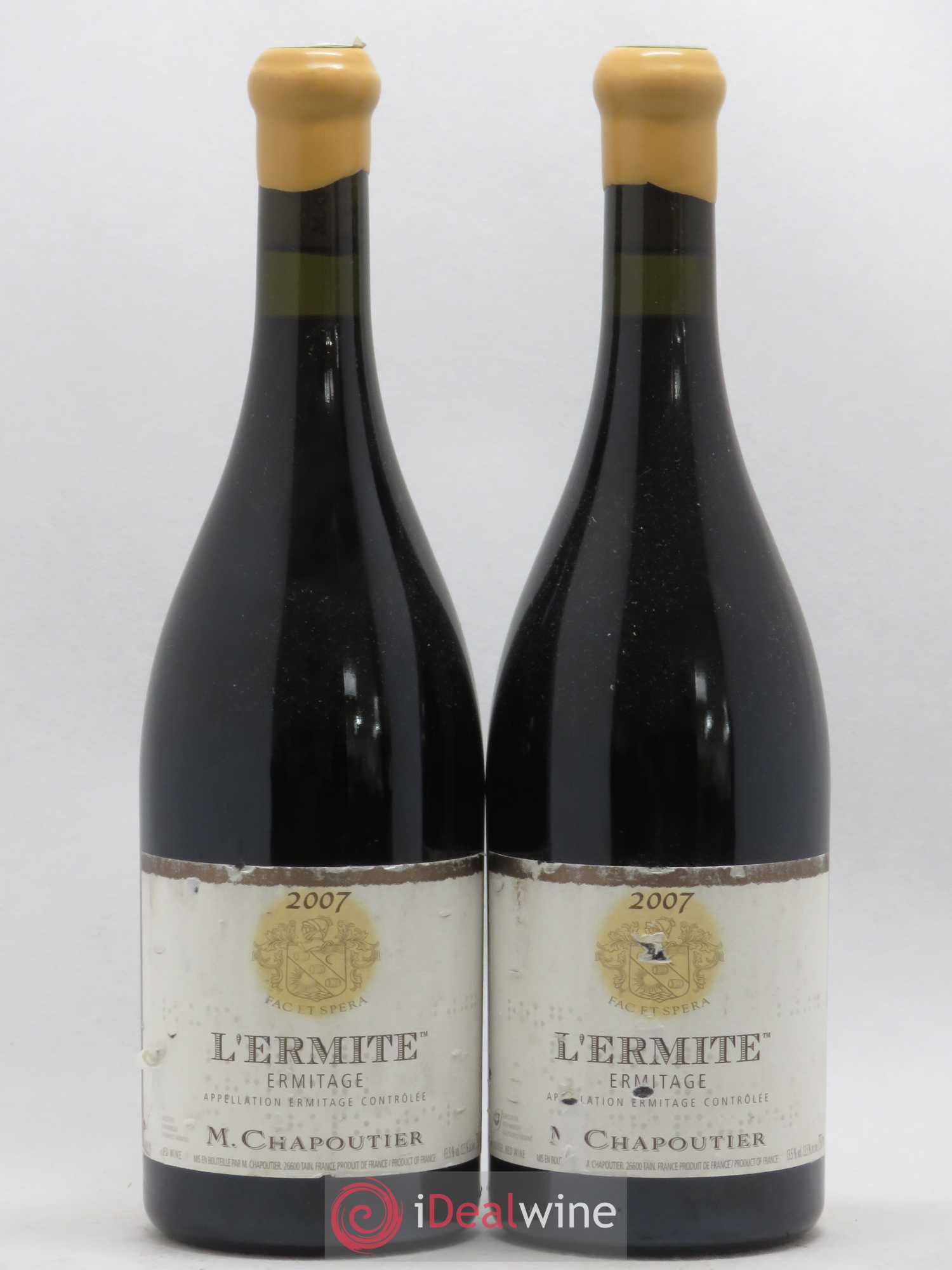 Hermitage Ermitage l'Ermite Chapoutier 2007 - Lot de 2 bouteilles - 0