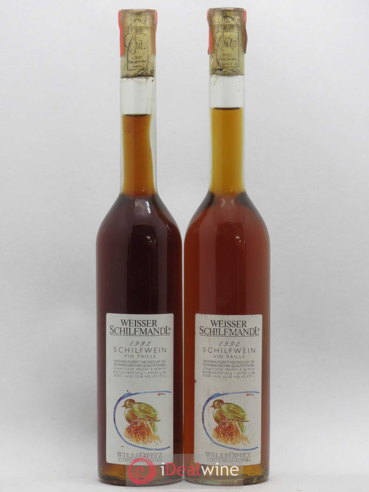 Autriche Willi Opitz Weissser Schilfmandl Scilfwein Vin Paille (sans prix de réserve) 1992 - Posten von 2 Demi-Flaschen - 0