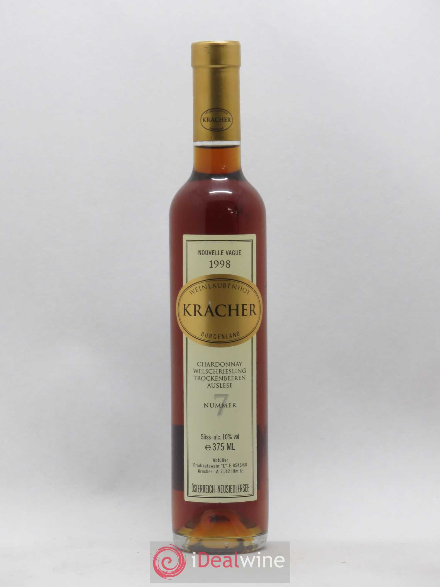 Autriche Kracher Chardonnay Welsch Riesling Trockenbeerenauslese Nummer 7 (sans prix de réserve) 1998 - Posten von 1 Demi-Flasche - 0