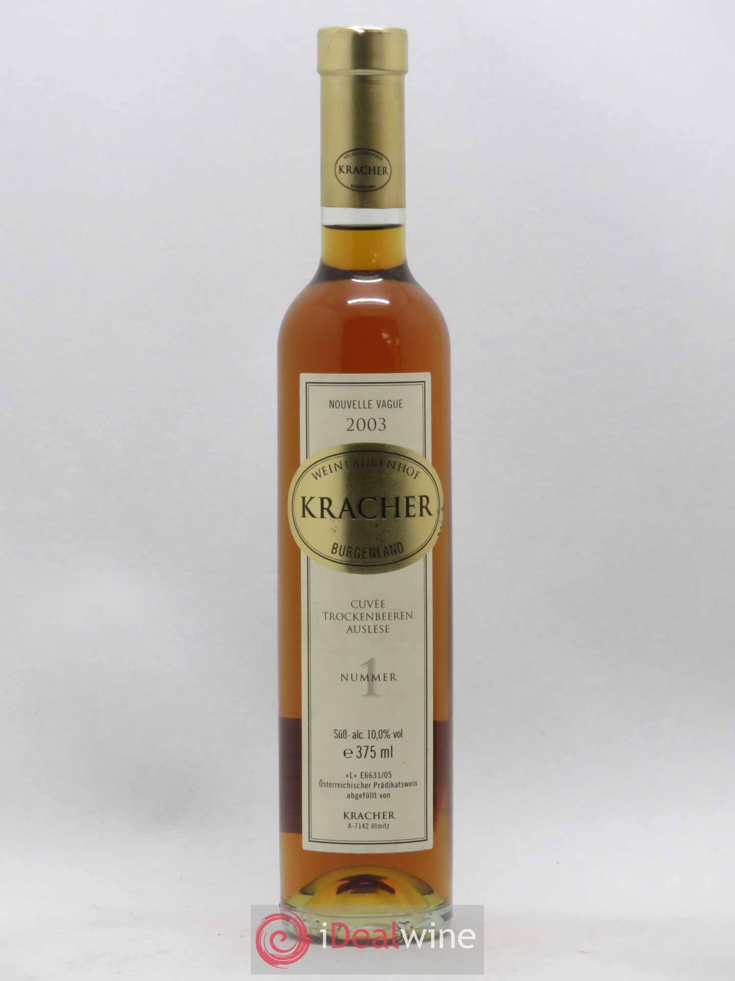 Autriche Kracher Trockenbeerenauslese Nummer 1 (sans prix de réserve) 2003 - Posten von 1 Demi-Flasche - 0