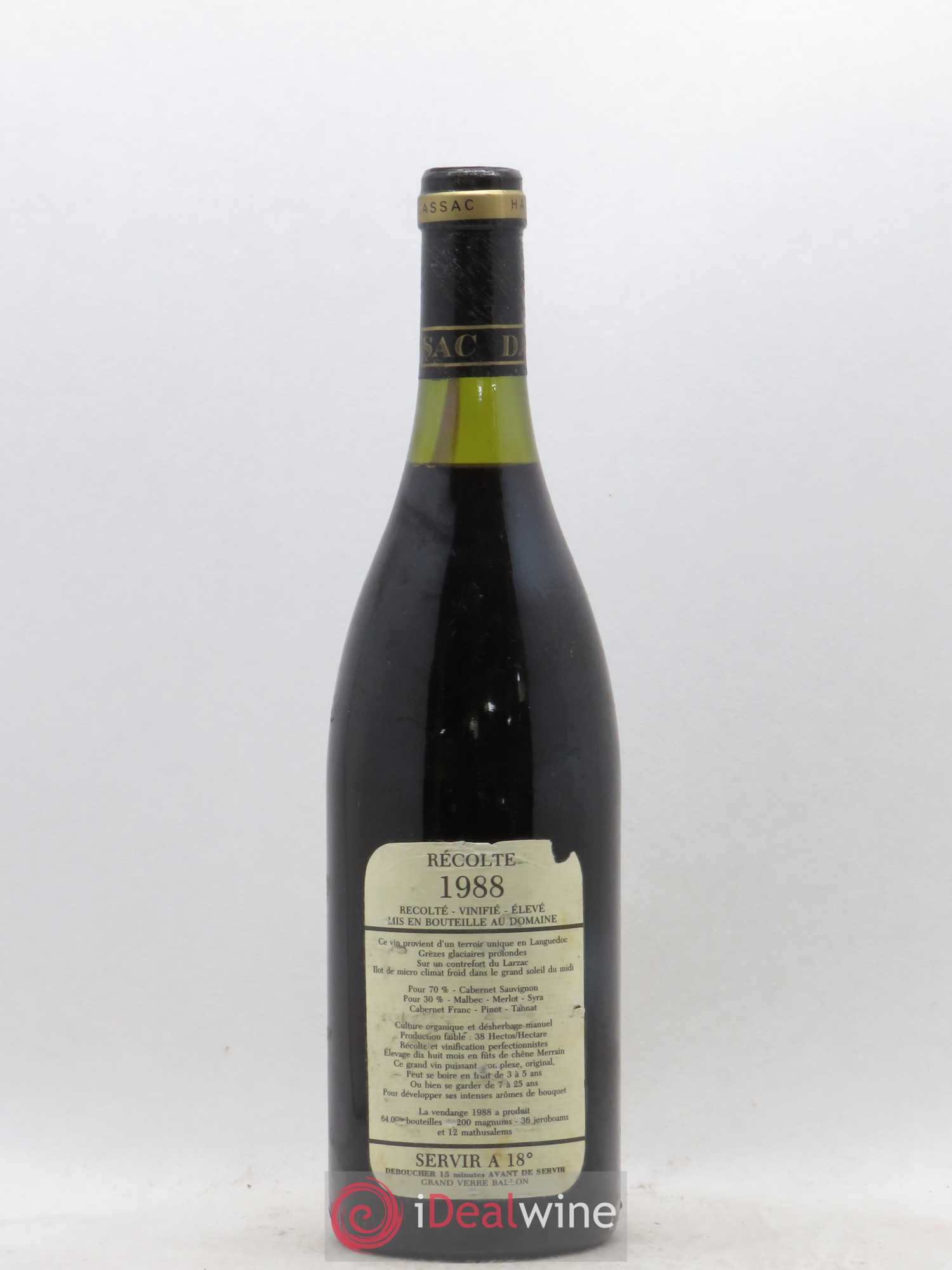 Saint-Guilhem-le-Désert - Cité d'Aniane Mas Daumas Gassac Famille Guibert de La Vaissière (sans prix de réserve) 1988 - Lot de 1 bouteille - 1
