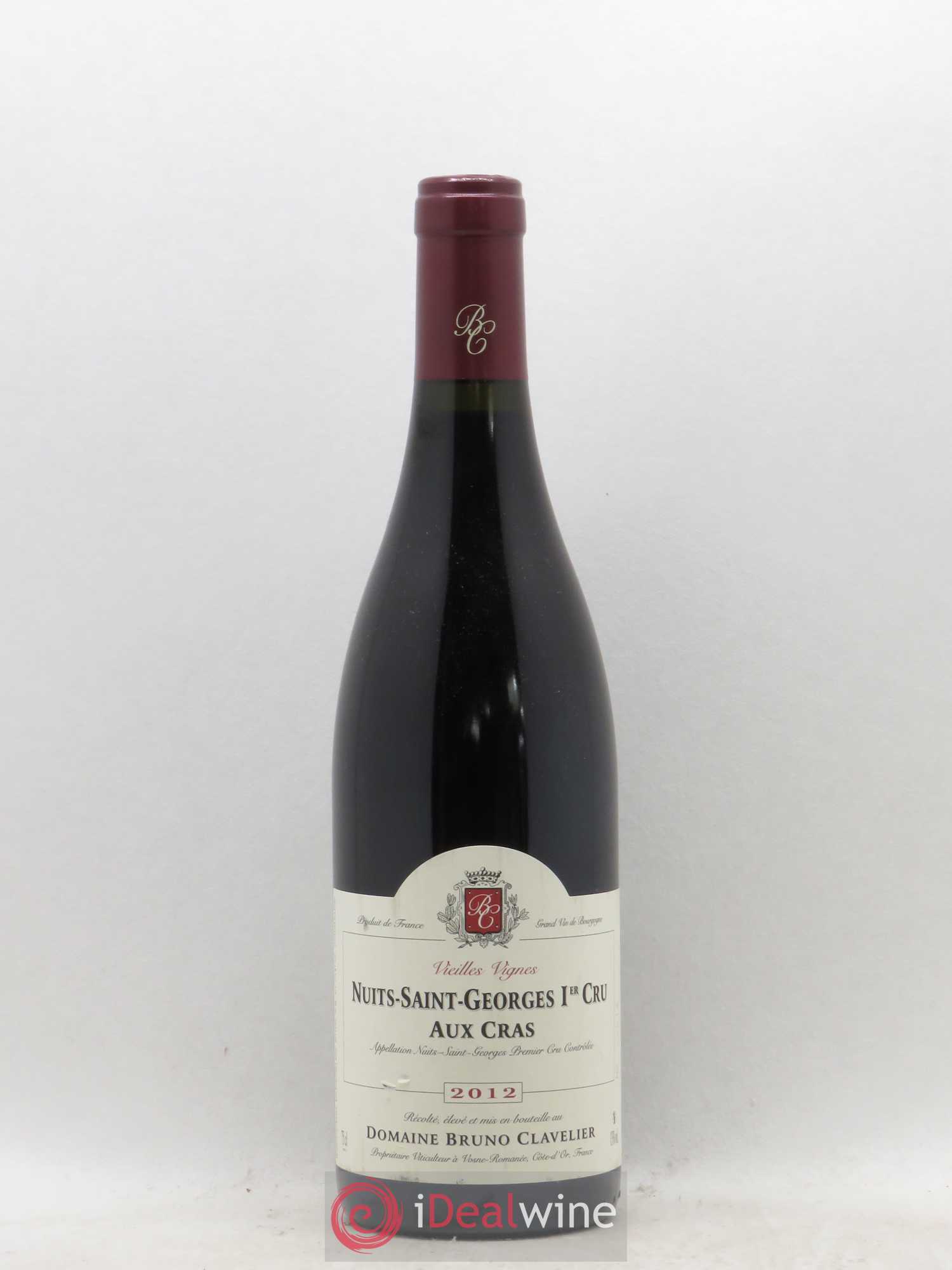 Nuits-Saint-Georges 1er Cru Aux Cras Vieilles Vignes Bruno Clavelier 2012 - Lot de 1 bouteille - 0