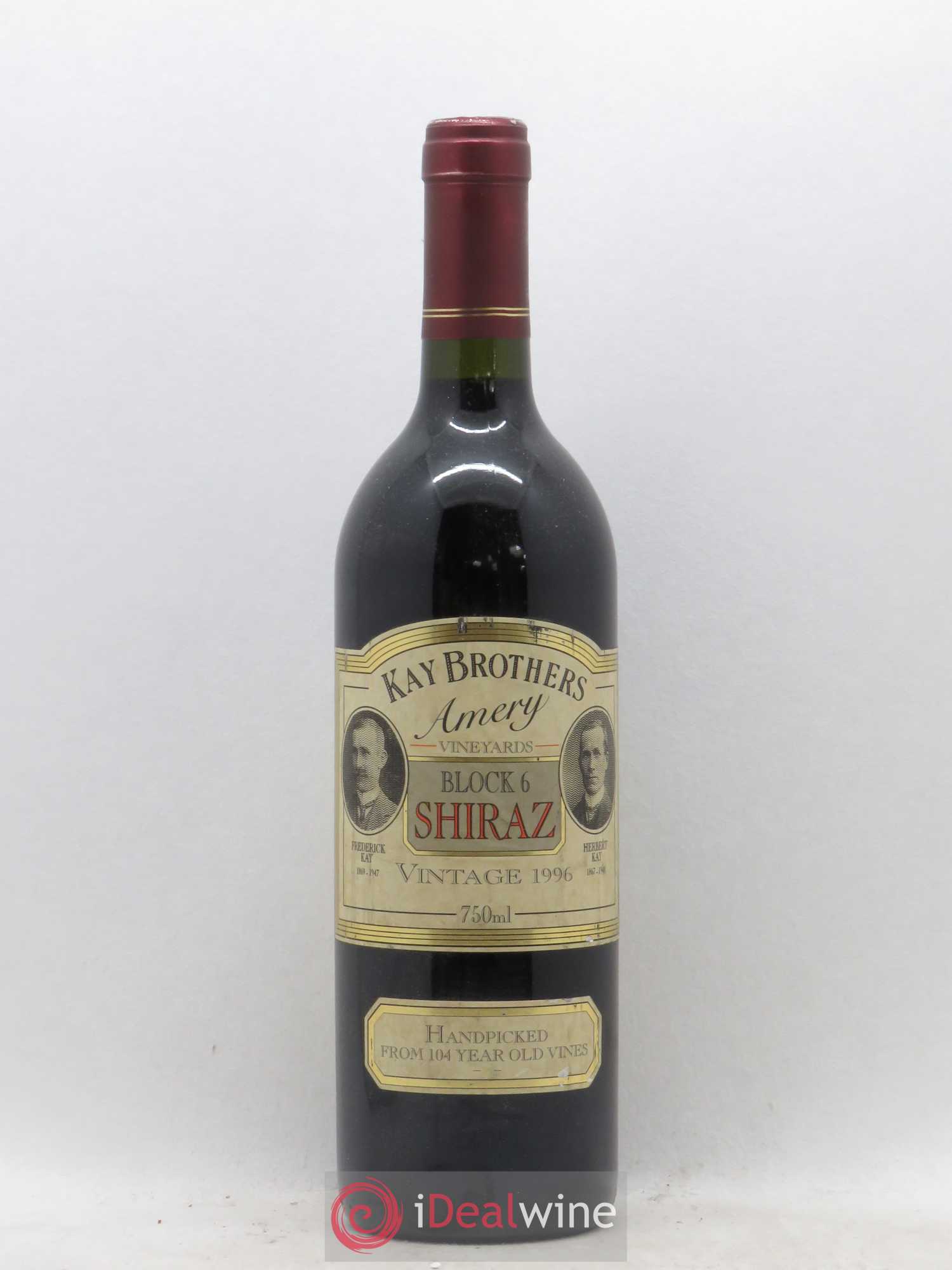 Australie Kay Brothers Block 6 Shiraz (sans prix de réserve) 1996 - Posten von 1 Flasche - 0