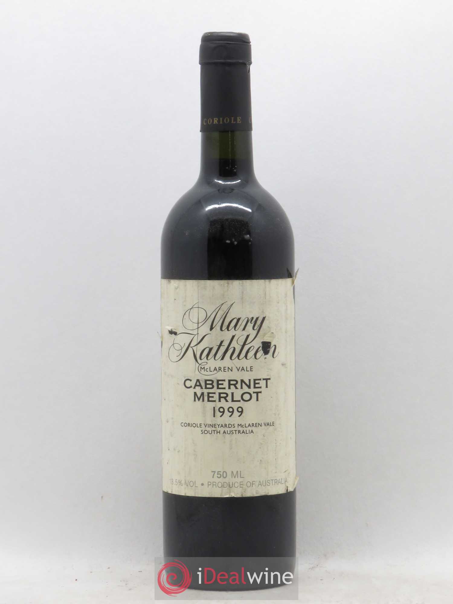 Australie McLaren Vale Mary Kathleen Cabernet Merlot Coriole Vineyard (sans prix de réserve) 1999 - Posten von 1 Flasche - 0