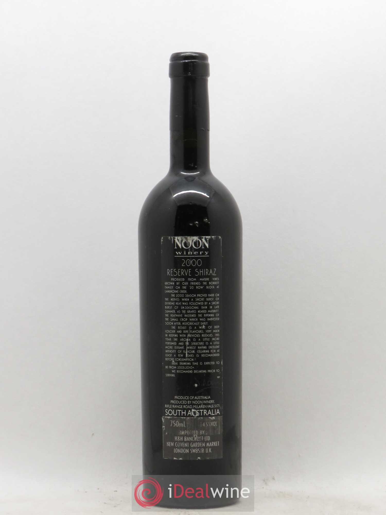 Australie Noon Winery Reserve Shiraz (sans prix de réserve) 2000 - Posten von 1 Flasche - 1