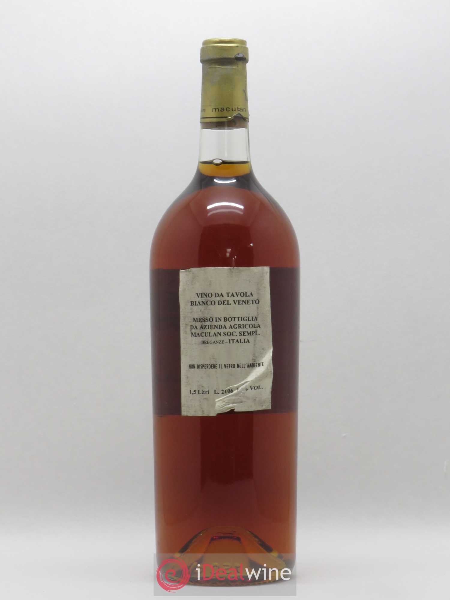 Italie Vino da tavola bianco del Veneto Torcolato Maculan (sans prix de réserve) 1990 - Lotto di 1 magnum - 1