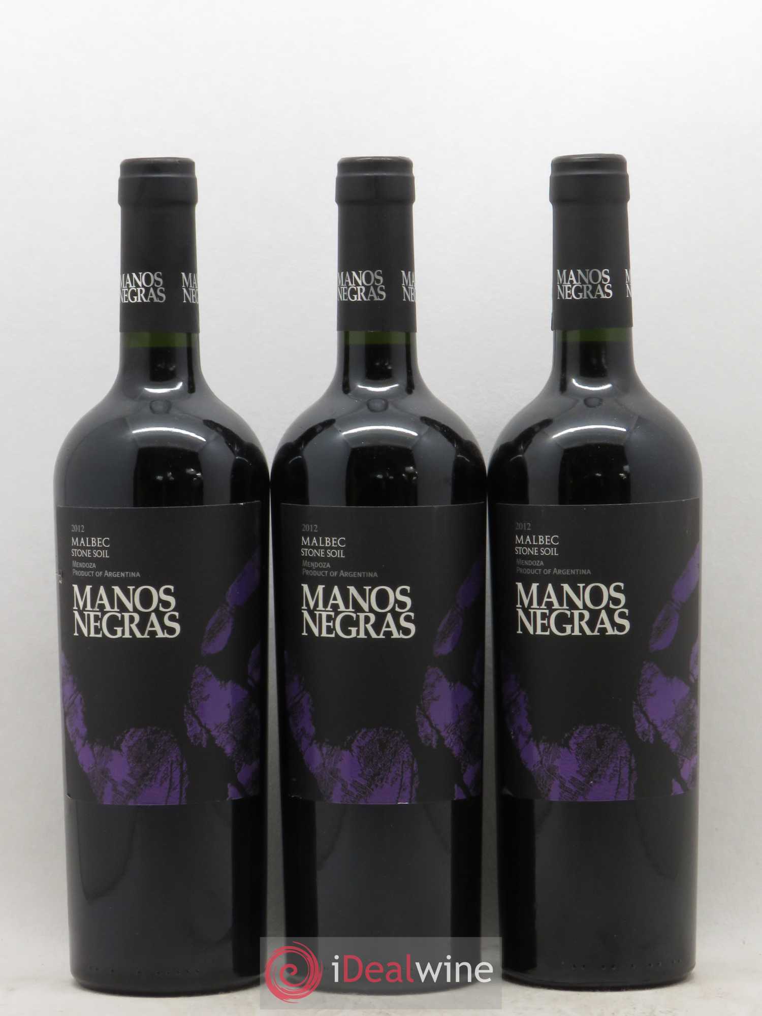 Mendoza Manos Negras Malbec (sans prix de réserve) 2012 - Posten von 3 Flaschen - 0