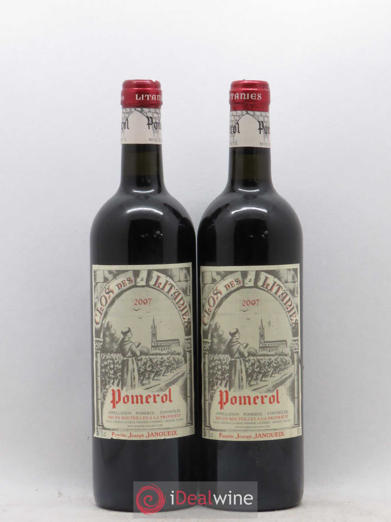 Pomerol Clos des Litanies (sans prix de réserve) 2007 - Posten von 2 Flaschen - 0