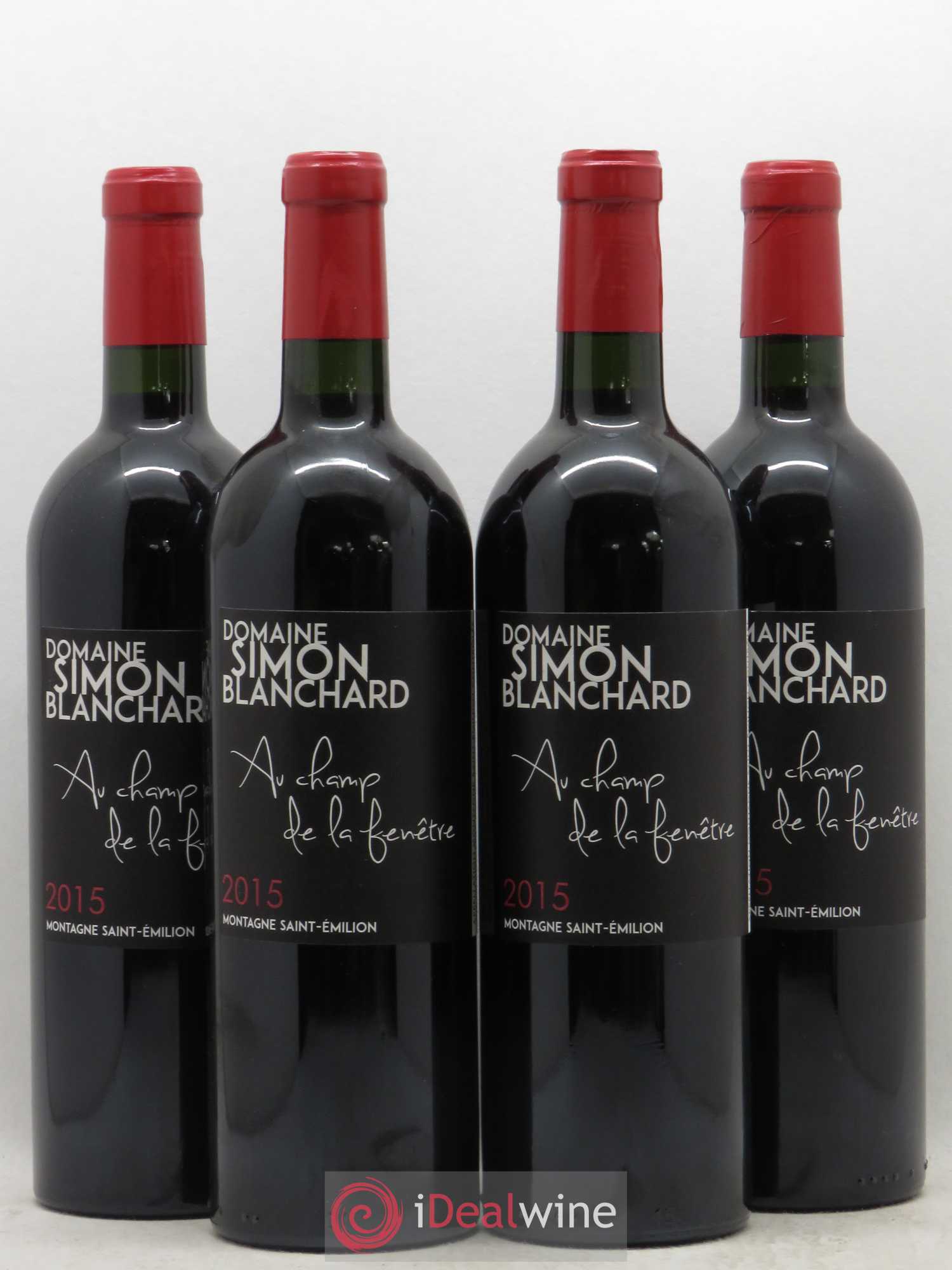 Montagne Saint-Émilion Au Champ de la Fenêtre Simon Blanchard (sans prix de réserve) 2015 - Posten von 4 Flaschen - 0