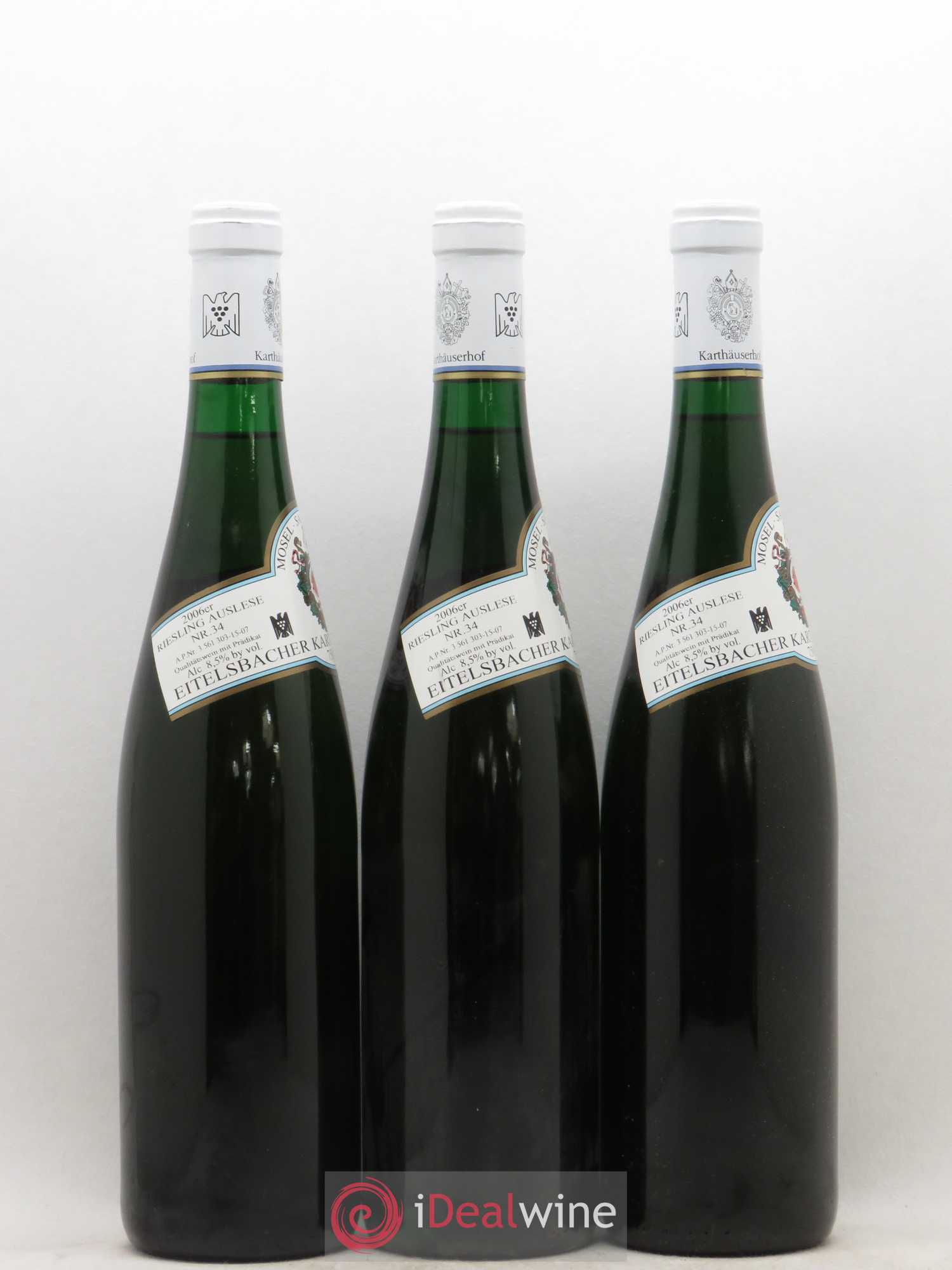 Allemagne Mosel-Saar Riesling Eitelsbacher Karthauserhofberg Auslese (sans prix de réserve) 2006 - Posten von 6 Flaschen - 2