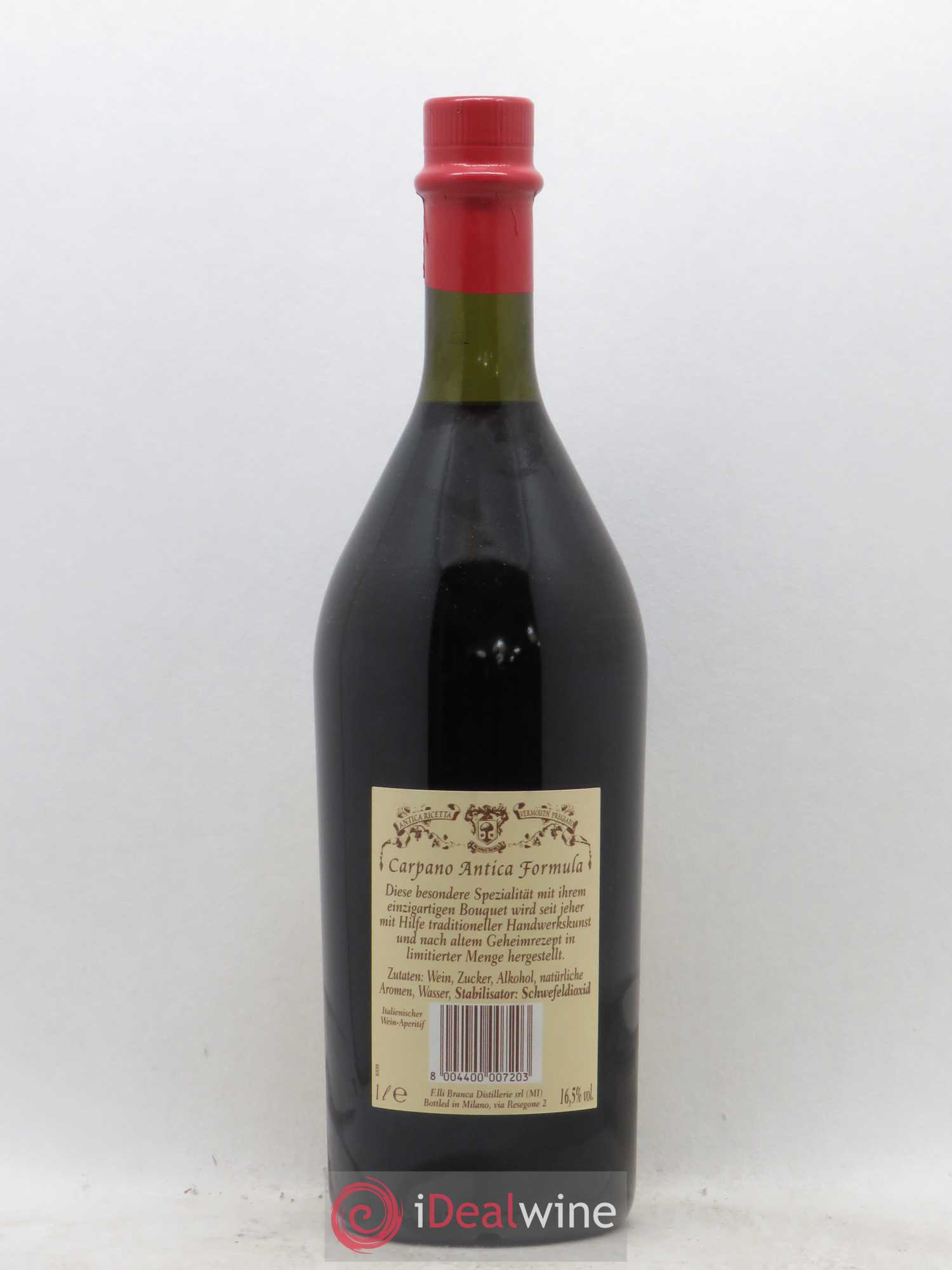 Alcools divers Jiuseppe Carpano Vermouth Pregiato Lot 19-11 Carpano (sans prix de réserve) - Lotto di 1 bottiglia - 1