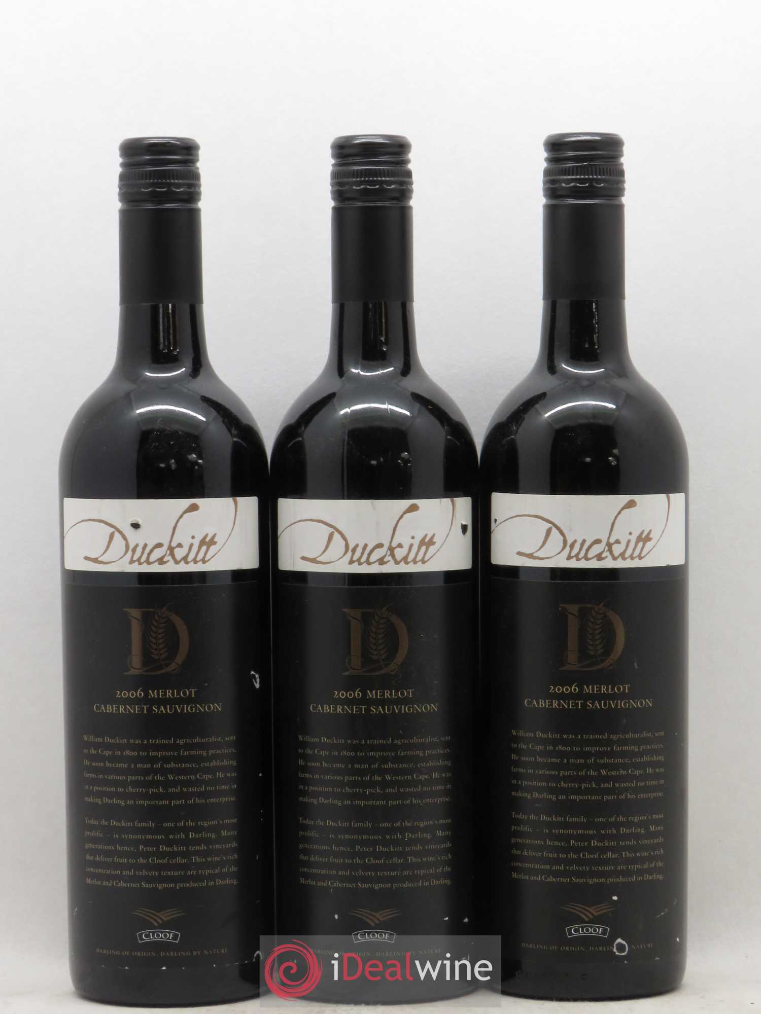 Afrique du Sud Duckitt Merlot Cabernet (sans prix de réserve) 2006 - Posten von 5 Flaschen - 1