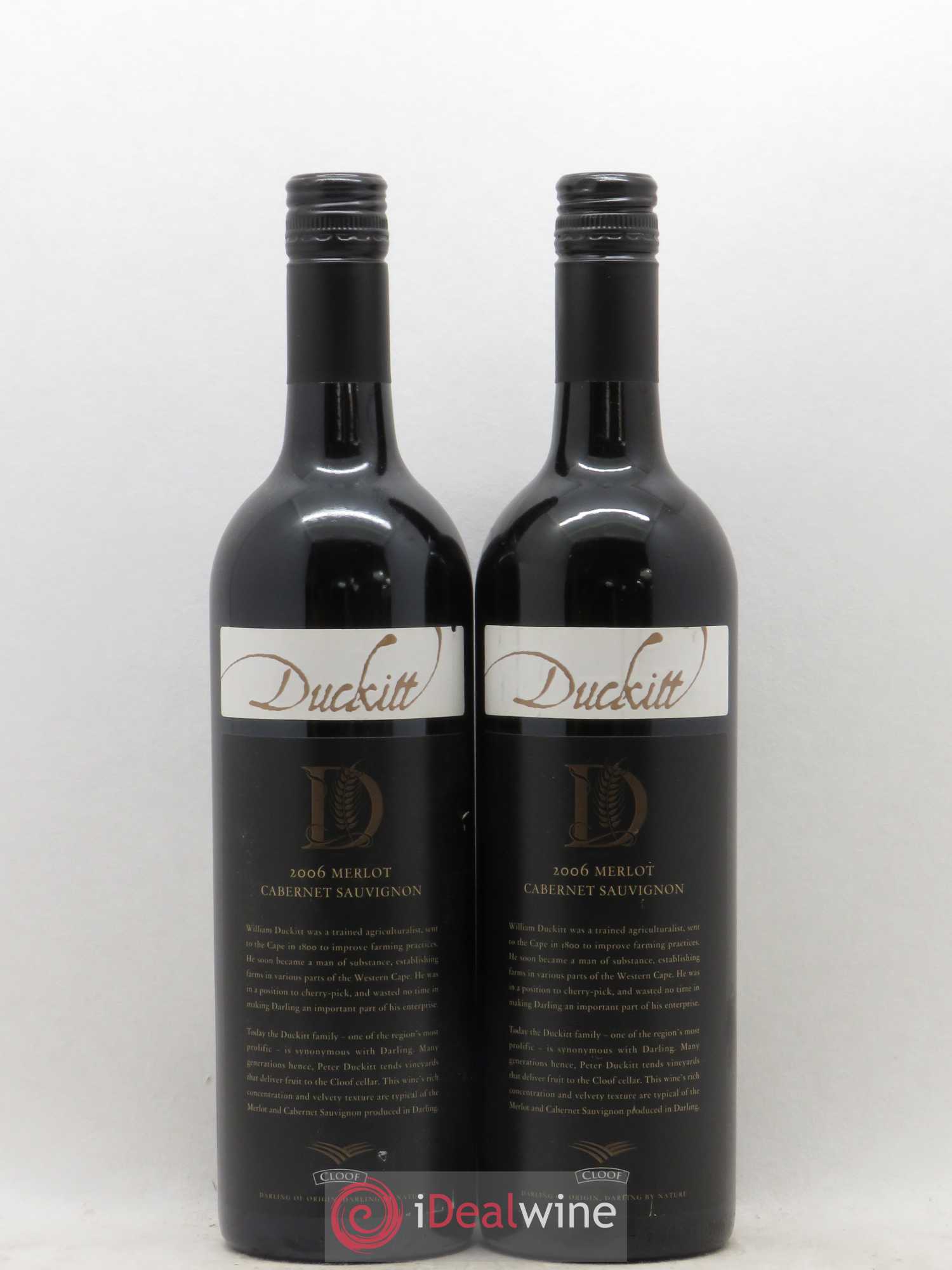 Afrique du Sud Duckitt Merlot Cabernet (sans prix de réserve) 2006 - Posten von 5 Flaschen - 2