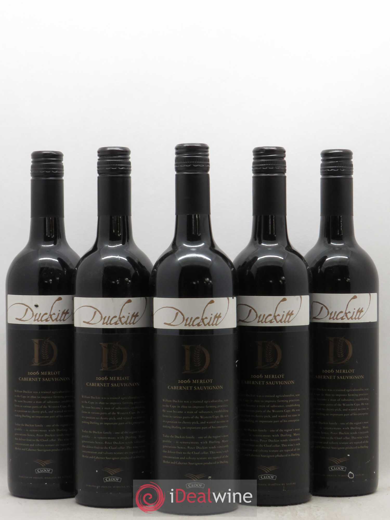 Afrique du Sud Duckitt Merlot Cabernet (sans prix de réserve) 2006 - Posten von 5 Flaschen - 0