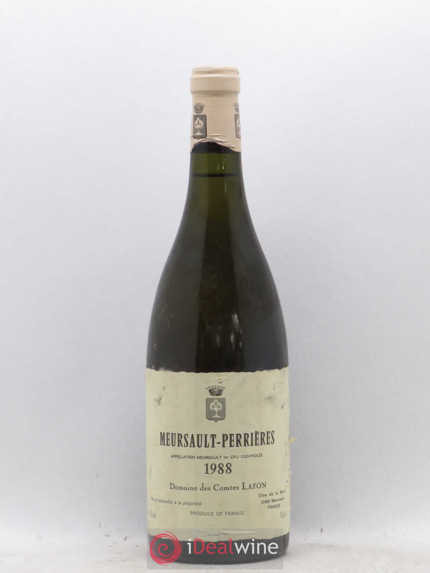 Meursault 1er Cru Perrières Comtes Lafon (Domaine des) 1988 - Lot de 1 bouteille - 0