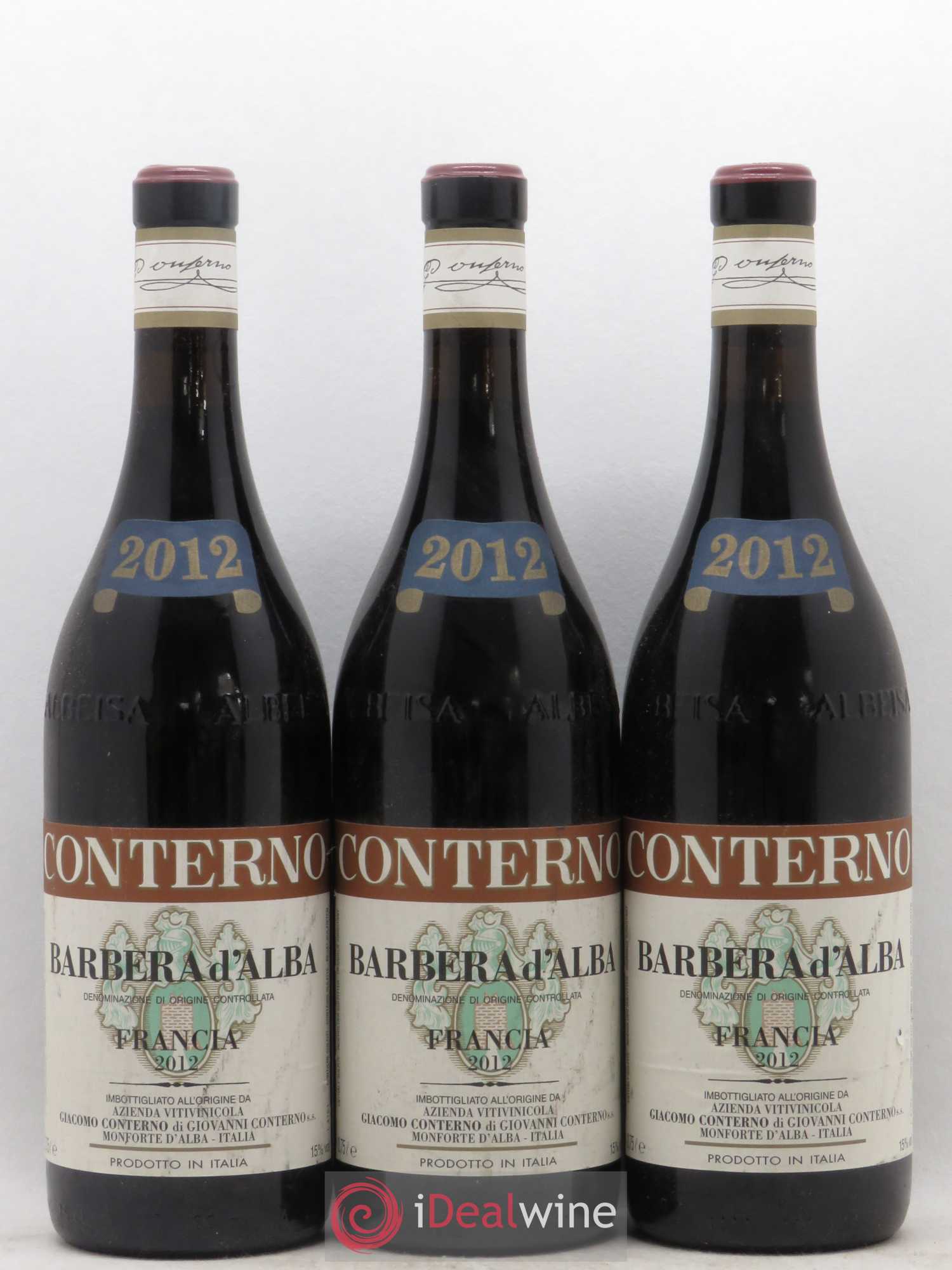 Barbera d'Alba DOC Giacomo Conterno (sans prix de réserve) 2012 - Lot de 3 bouteilles - 0