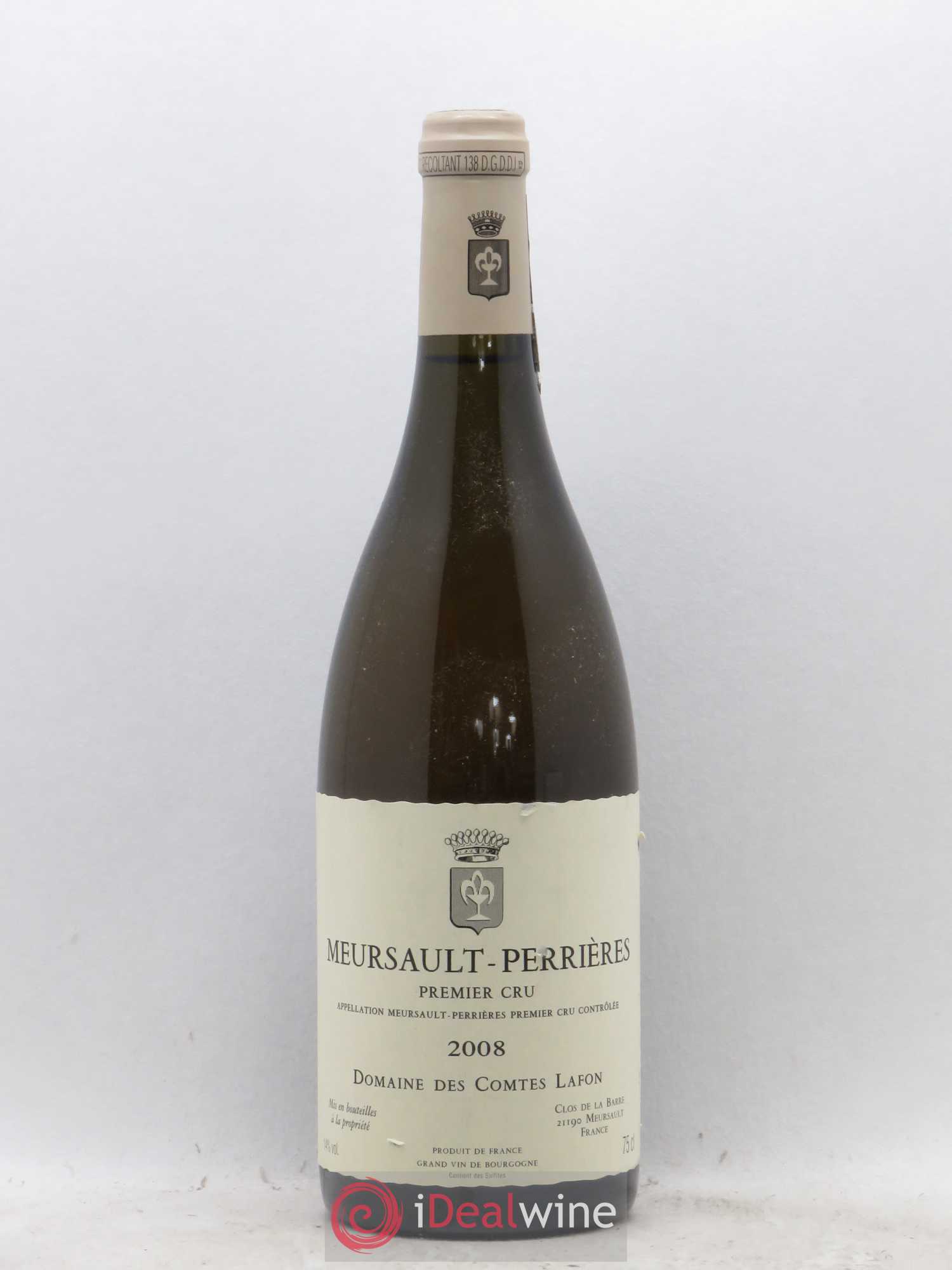Meursault 1er Cru Perrières Comtes Lafon (Domaine des) 2008 - Lot de 1 bouteille - 0