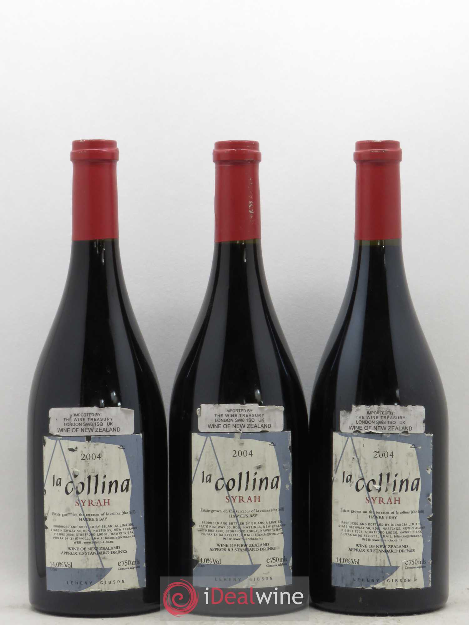 Nouvelle Zélande La Collina Syrah (sans prix de réserve) 2004 - Posten von 3 Flaschen - 0