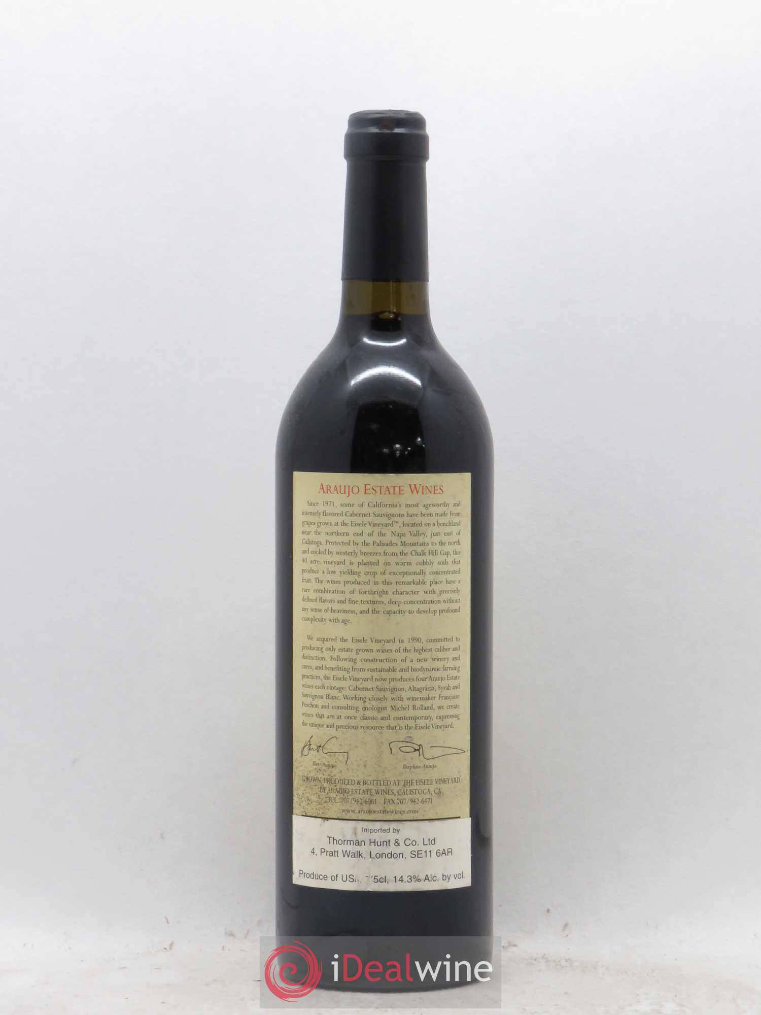 USA Araujo Cabernet Eisele Vineyard 2001 - Posten von 1 Flasche - 1