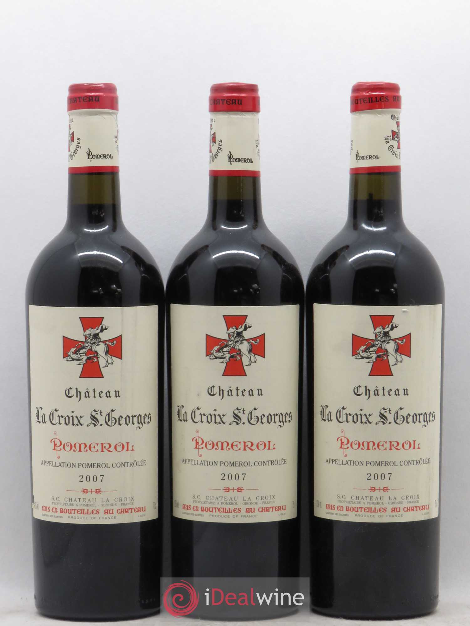 Château la Croix Saint-Georges (sans prix de réserve) 2007 - Lot de 3 bouteilles - 0