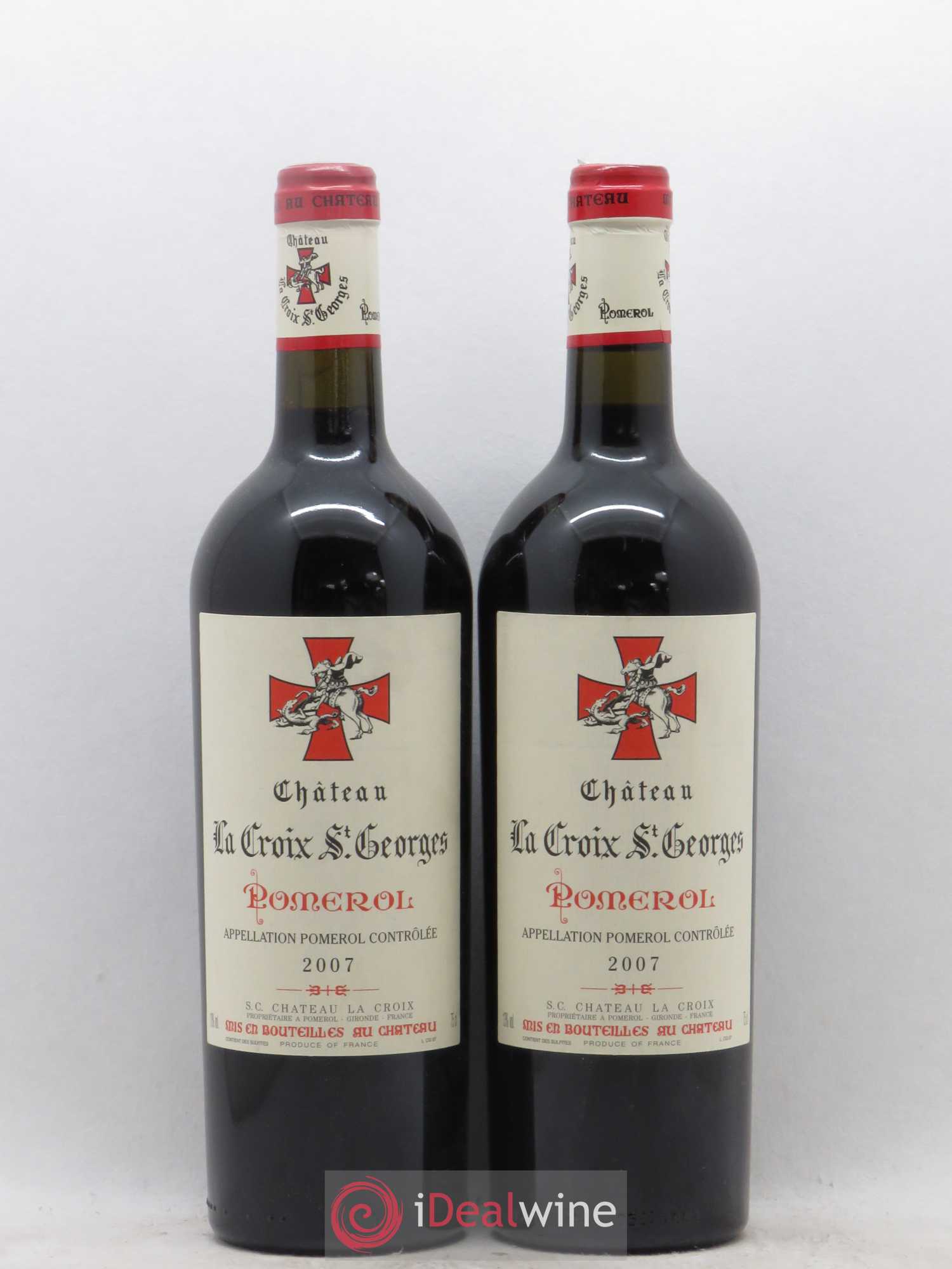 Château la Croix Saint-Georges (sans prix de réserve) 2007 - Lot de 2 bouteilles - 0