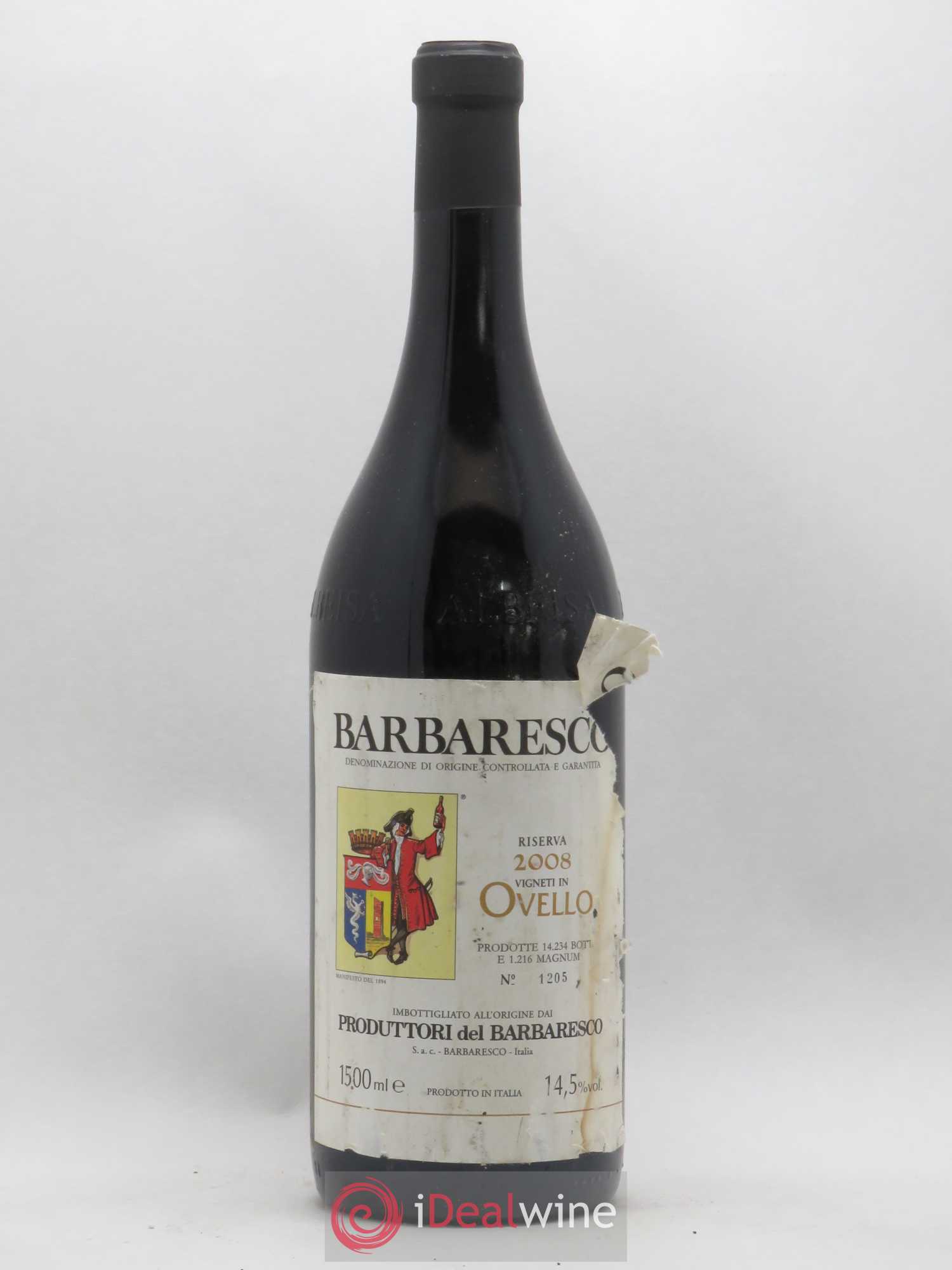 Barbaresco DOCG Riserva Vignetti Ovello Produttori del Barbaresco (sans prix de réserve) 2008 - Posten von 1 Magnum - 0