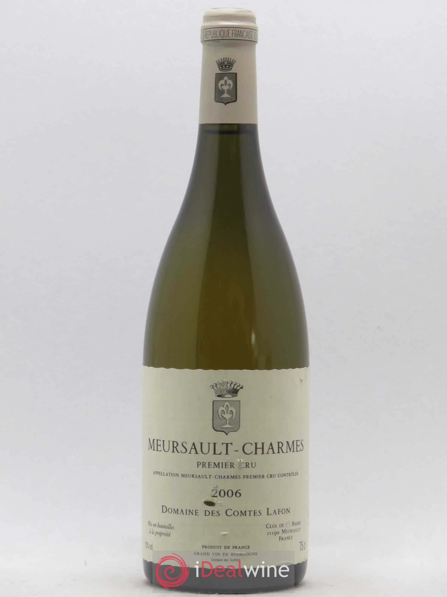 Meursault 1er Cru Charmes Comtes Lafon (Domaine des) 2006 - Lot de 1 bouteille - 0