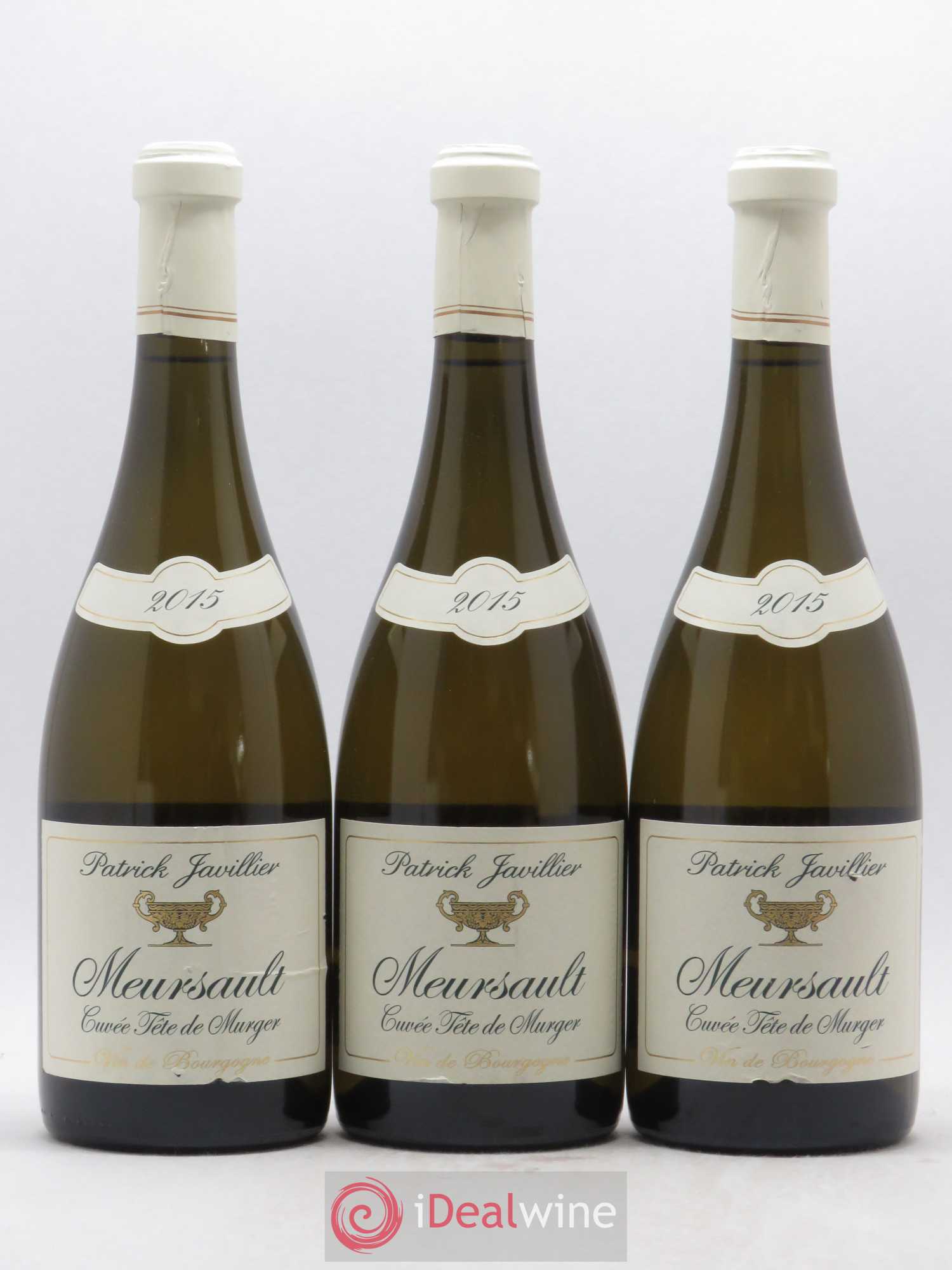 Meursault Cuvée Tête de Murger Domaine Patrick Javillier (sans prix de réserve) 2015 - Posten von 3 Flaschen - 0
