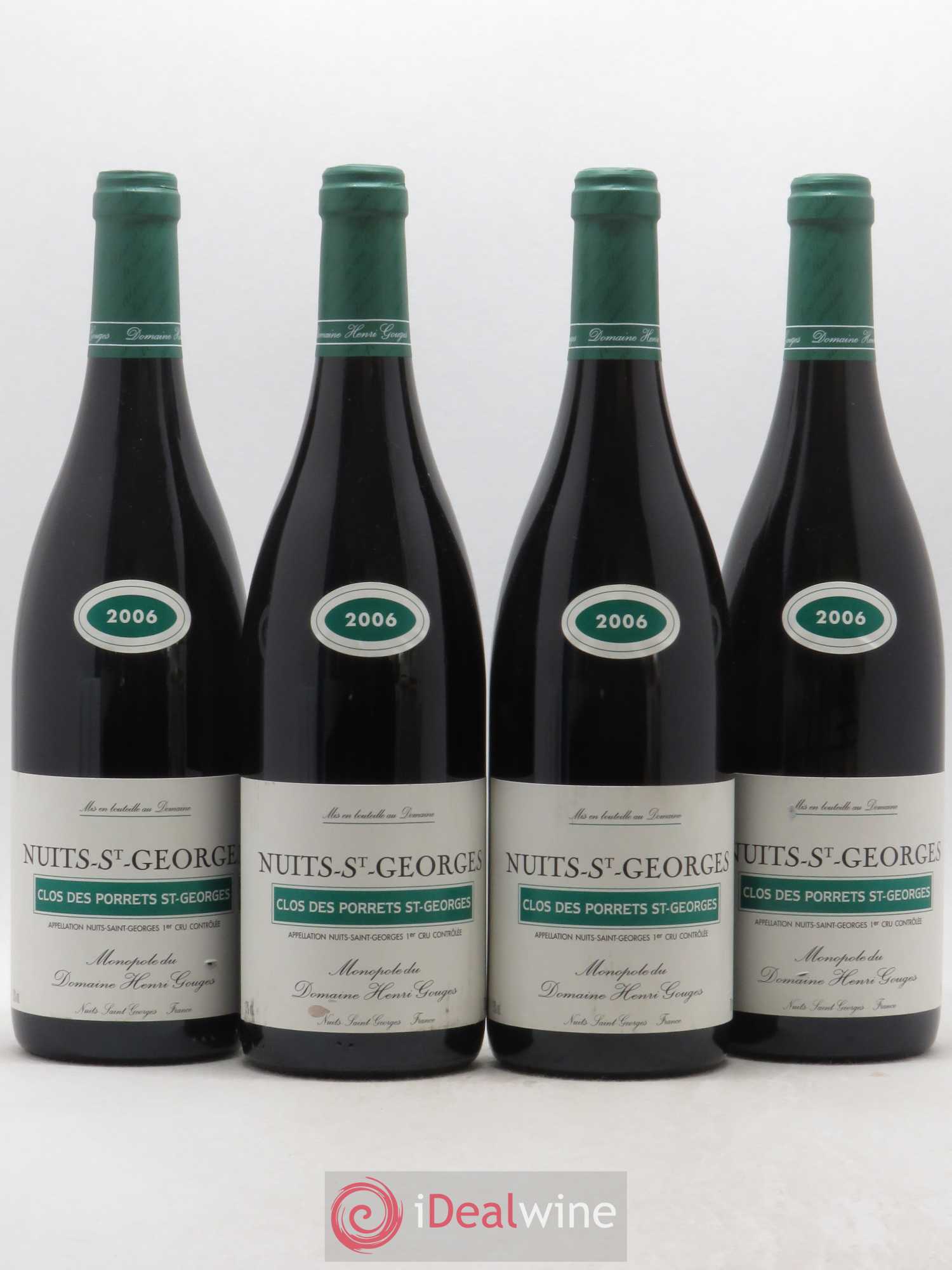 Nuits-Saint-Georges 1er Cru Clos des Porrets St Georges Henri Gouges 2006 - Lot de 4 bouteilles - 0