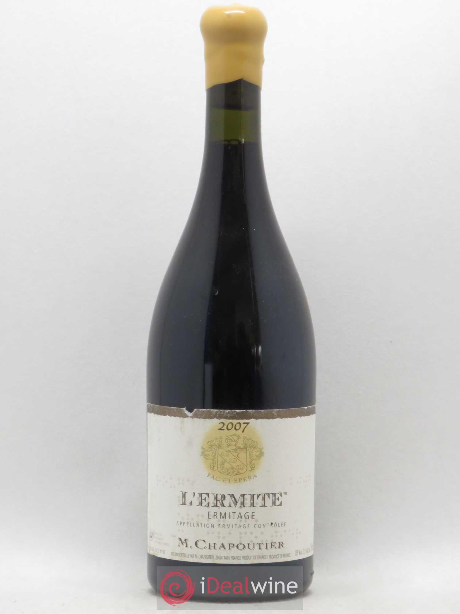 Hermitage Ermitage l'Ermite Chapoutier 2007 - Lot de 1 bouteille - 0