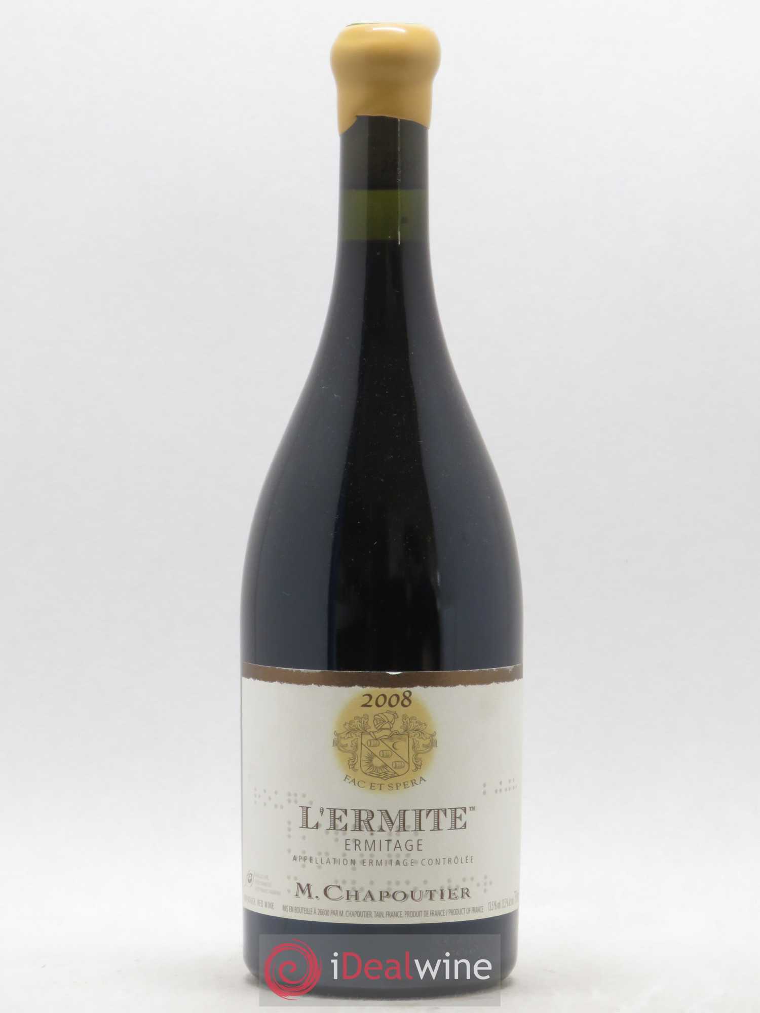 Hermitage Ermitage l'Ermite Chapoutier 2008 - Lot de 1 bouteille - 0
