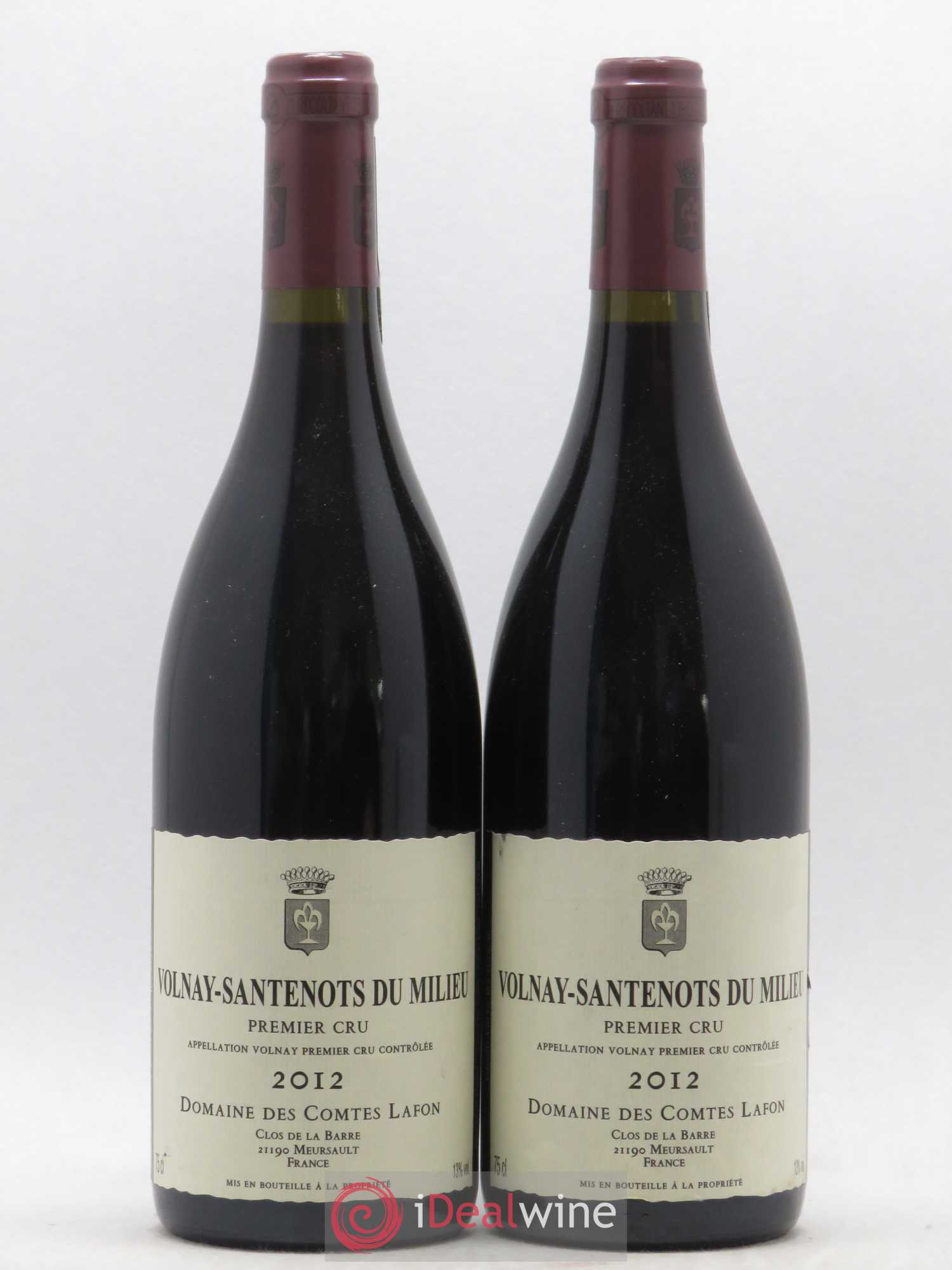 Volnay 1er Cru Santenots du Milieu Comtes Lafon (Domaine des) 2012 - Lot de 2 bouteilles - 0