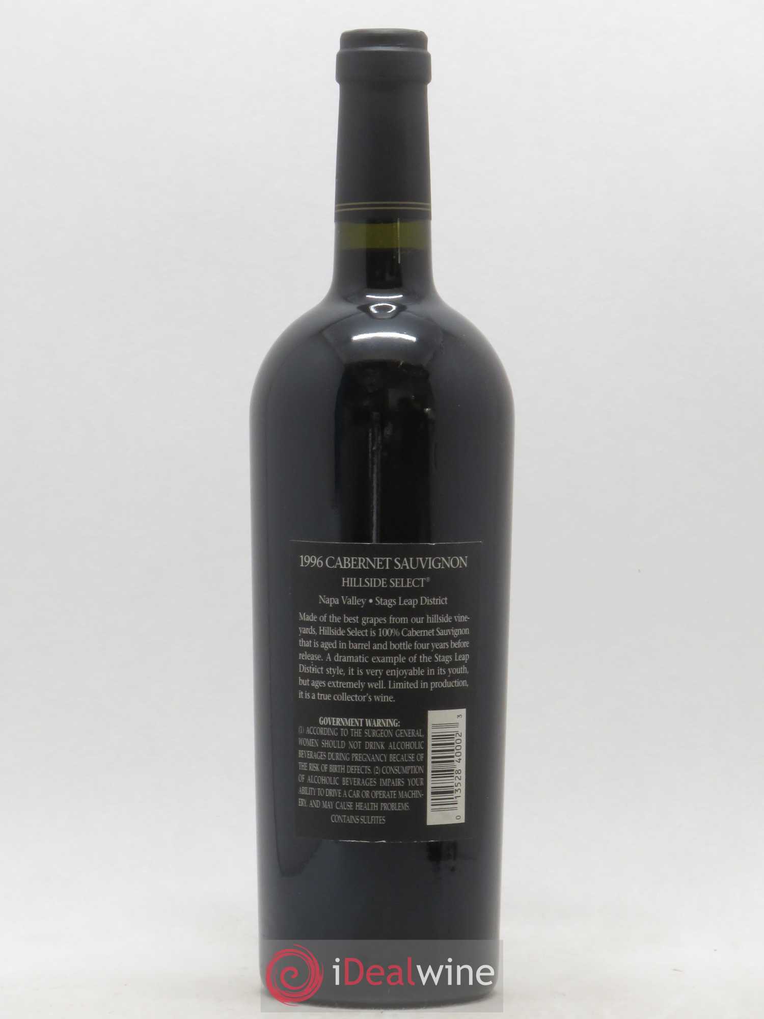 USA Stags Leap District Napa Valley Cabernet Sauvignon Shafer Hillside Select 1996 - Posten von 1 Flasche - 1