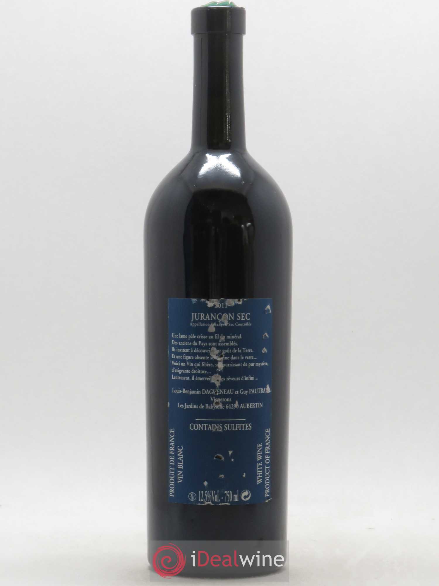 Vin de France(anciennement Jurançon) Les Jardins de Babylone Sec Didier Dagueneau 2011 - Lot de 1 bouteille - 1