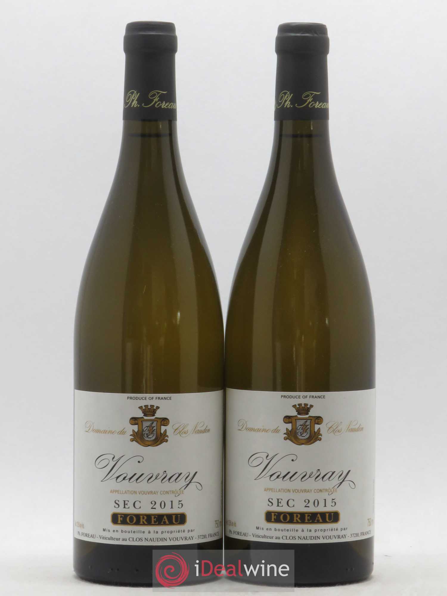 Vouvray Sec Clos Naudin - Philippe Foreau (sans prix de réserve) 2015 - Lot de 2 bouteilles - 0