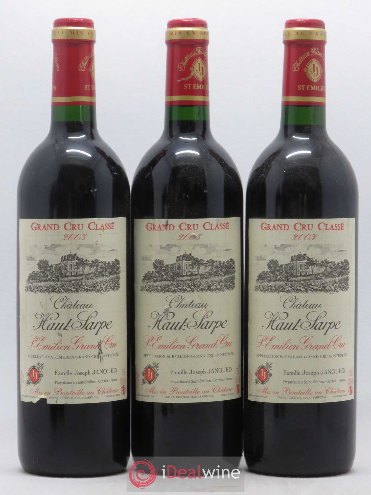 Château Haut Sarpe Grand Cru Classé (sans prix de réserve) 2003 - Lot de 5 bouteilles - 1