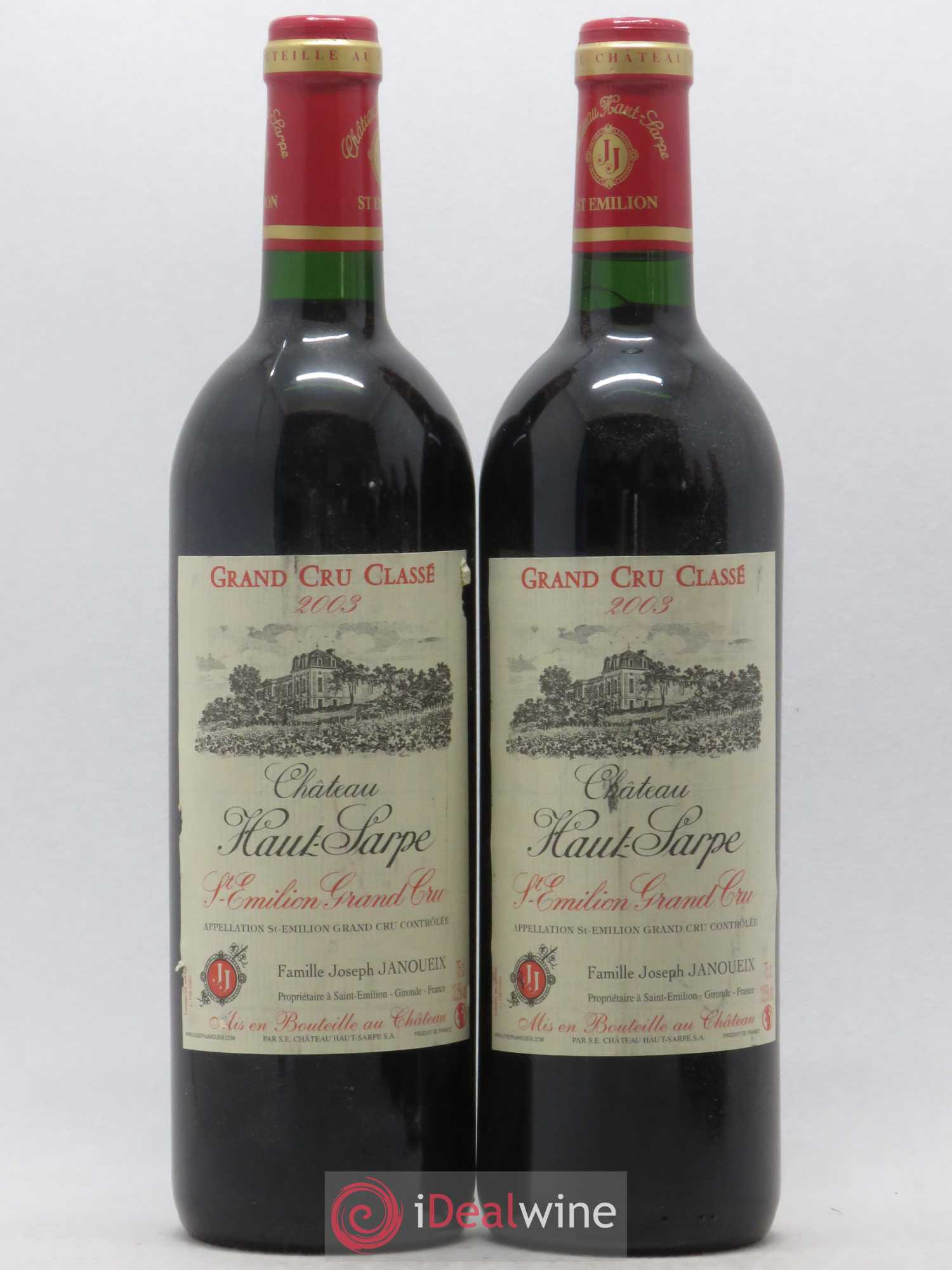 Château Haut Sarpe Grand Cru Classé (sans prix de réserve) 2003 - Lot de 5 bouteilles - 2