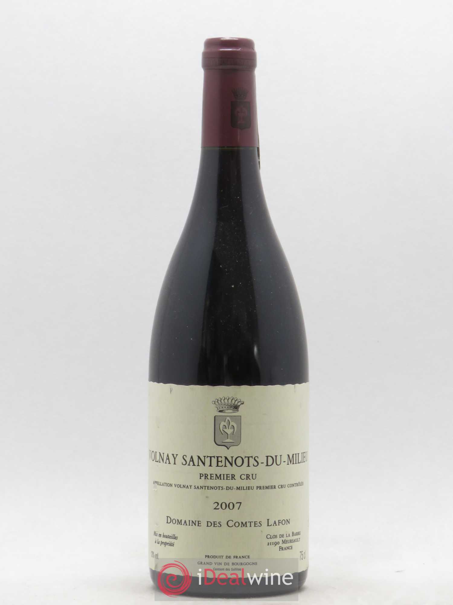 Volnay 1er Cru Santenots du Milieu Comtes Lafon (Domaine des) (sans prix de réserve) 2007 - Lot de 1 bouteille - 0