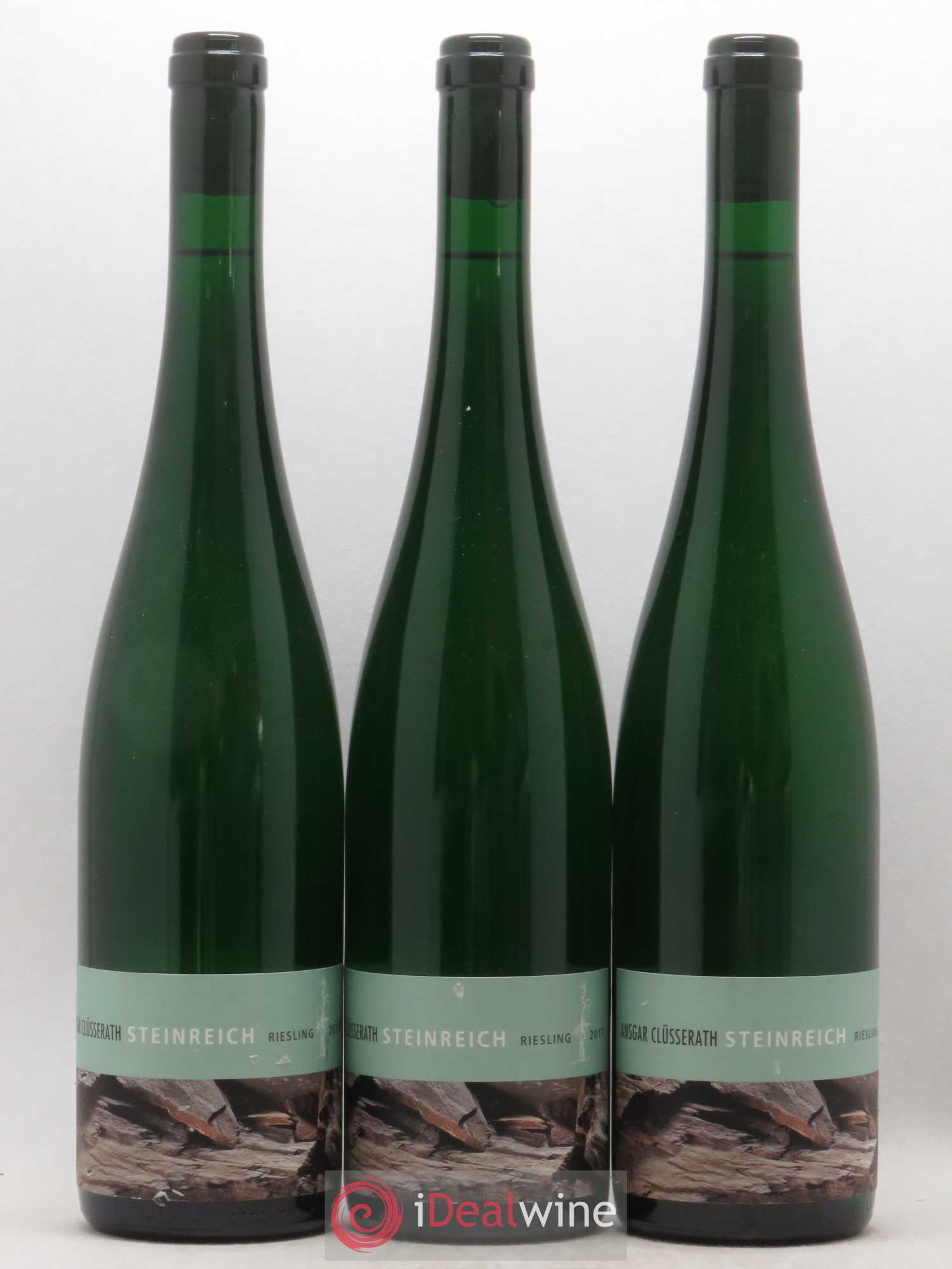 Riesling Mosel Trocken Clusserath Steinreich Weingut Ansgar (sans prix de réserve) 2017 - Posten von 3 Flaschen - 0