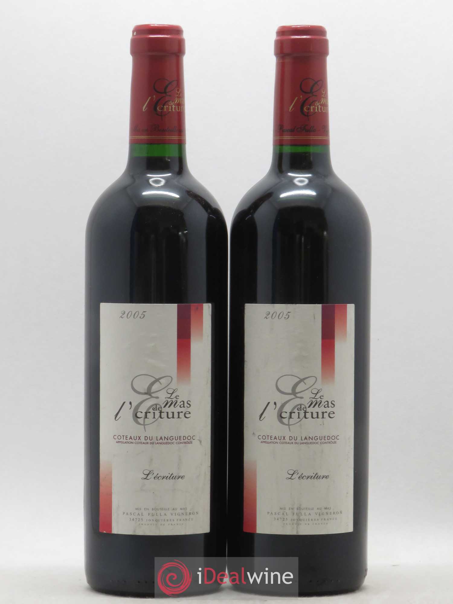 Languedoc Coteaux du Languedoc Le Mas de l'Ecriture Pascal Fulla (no reserve) 2005 - Lot of 2 bottles - 0