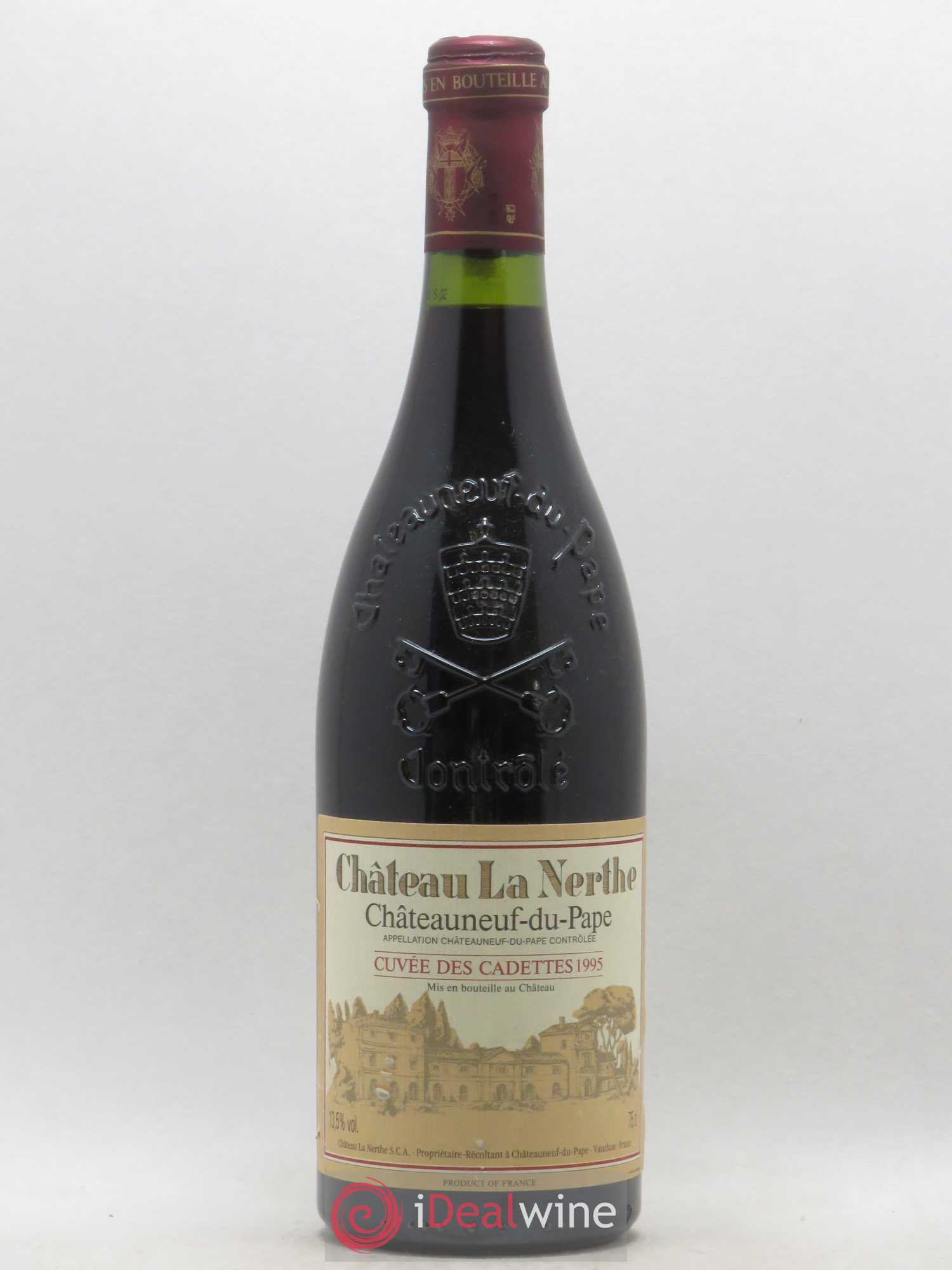 Châteauneuf-du-Pape Château La Nerthe Cuvée des Cadettes Famille Richard 1995 - Lot de 1 bouteille - 0