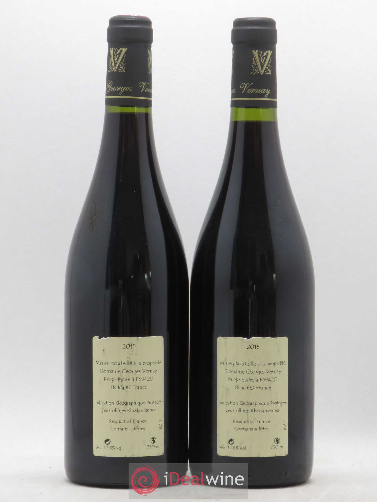 Collines Rhodaniennes Syrah De Mirbaudie Domaine Georges Vernay (sans prix de réserve) 2015 - Lotto di 2 bottiglie - 1