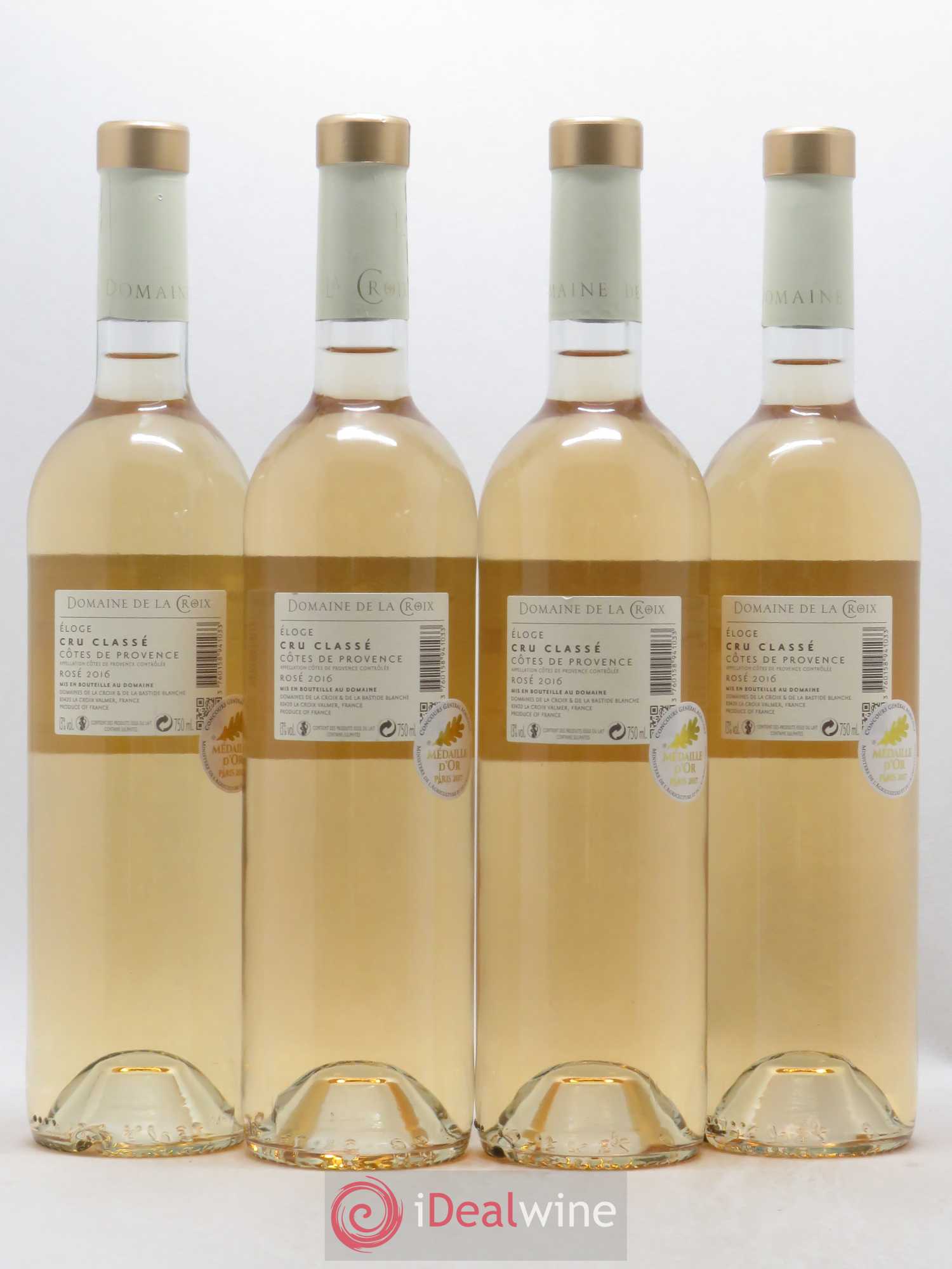 Côtes de Provence Eloge Domaine de La Croix (sans prix de réserve) 2016 - Posten von 4 Flaschen - 1