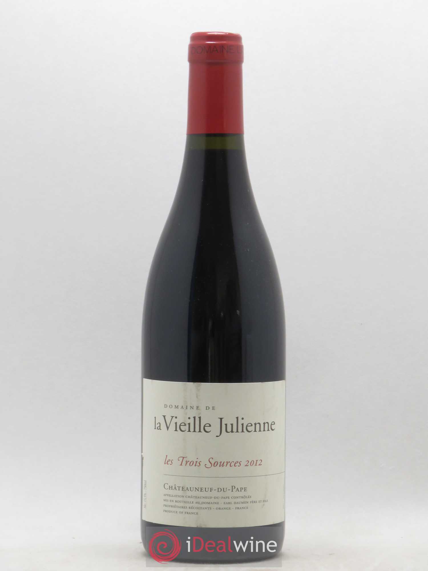 Châteauneuf-du-Pape Vieille Julienne (Domaine de la) Les Trois Sources Jean-Paul Daumen 2012 - Lot de 1 bouteille - 0