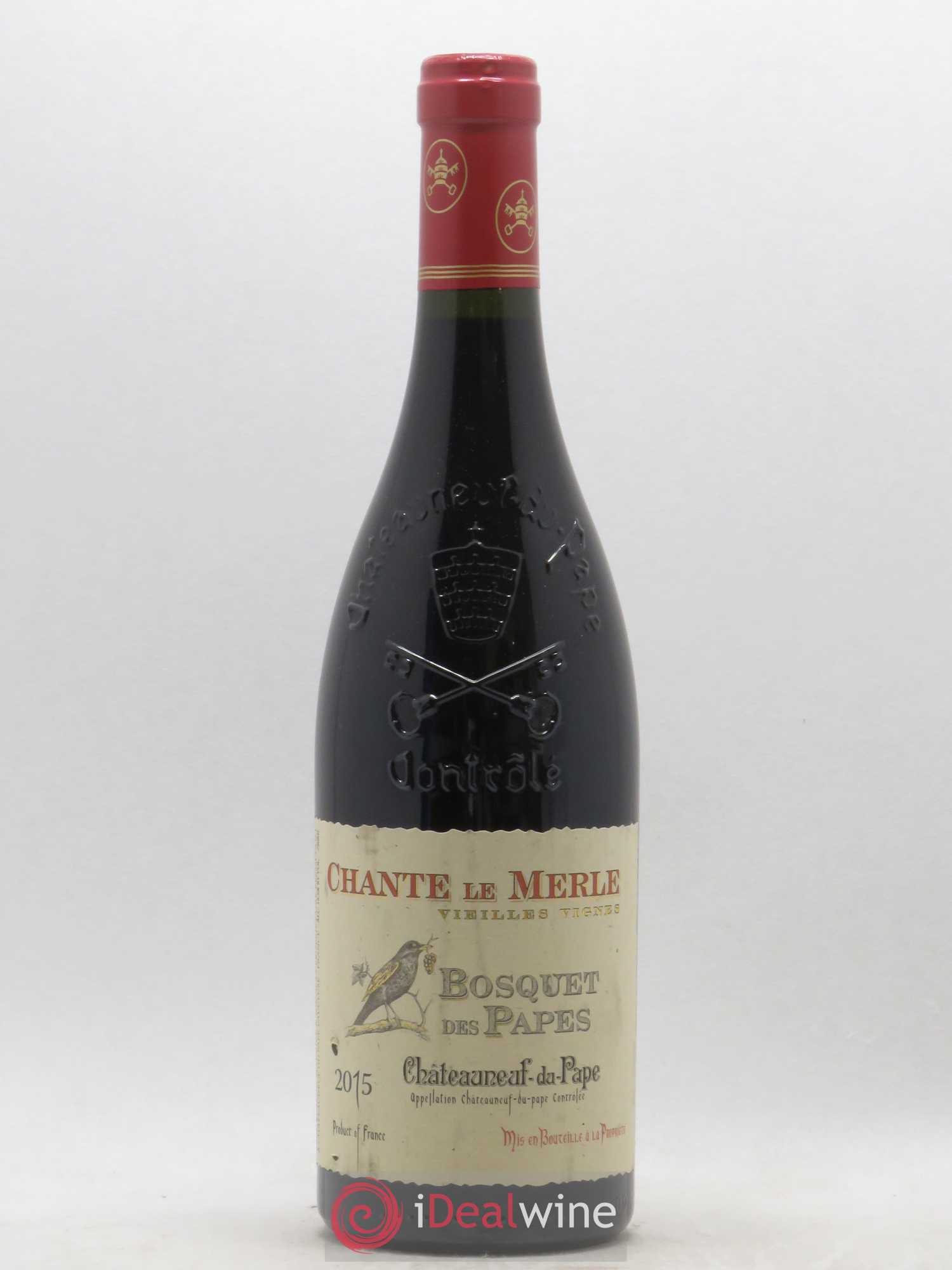 Châteauneuf-du-Pape Bosquet des Papes Chante Le Merle Vieilles Vignes Famille Boiron (sans prix de réserve) 2015 - Lot de 1 bouteille - 0
