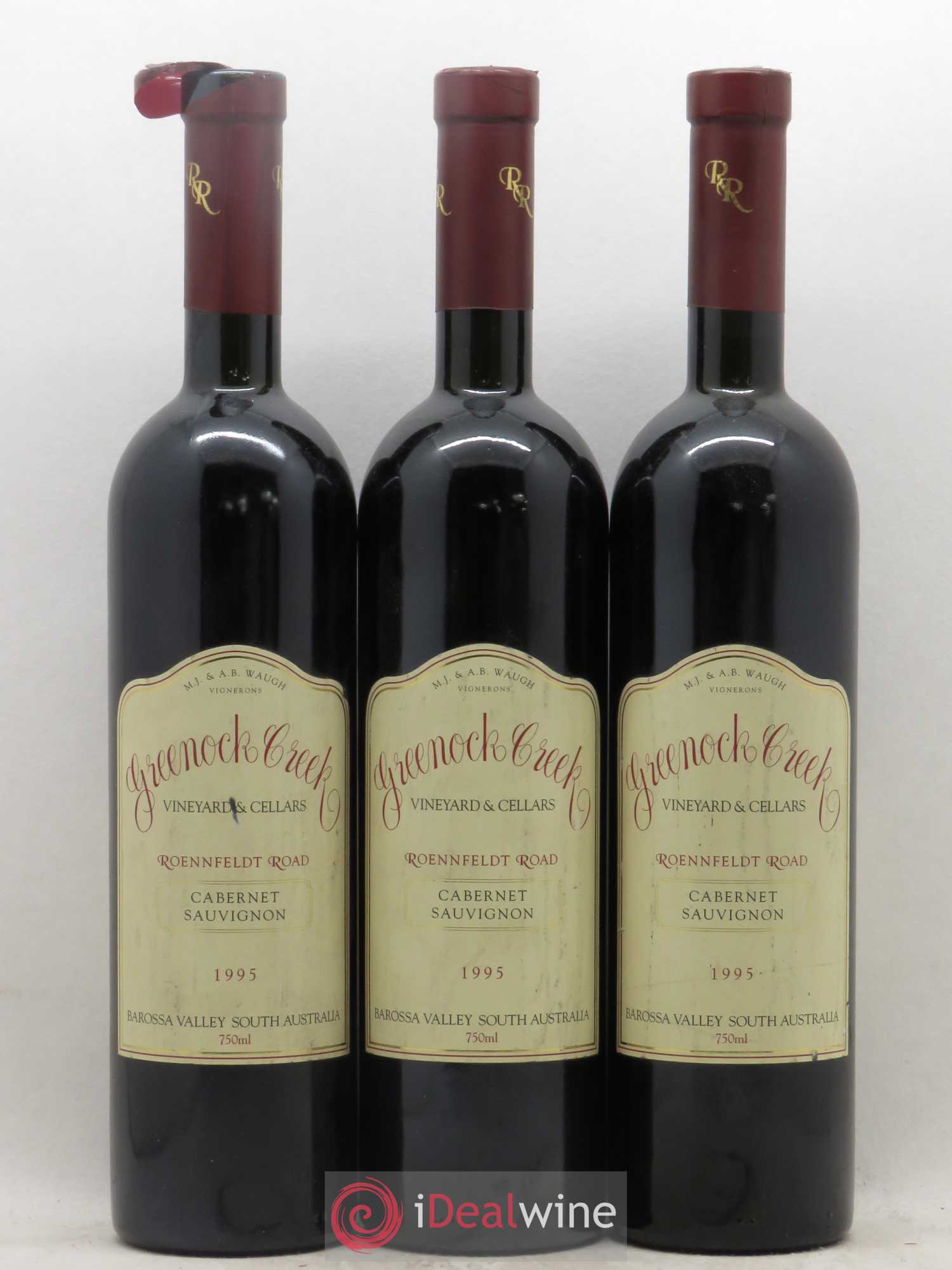 Australie Barossa Valley Greenock Creek Cabernet Sauvignon Roennfeldt road 1995 - Posten von 3 Flaschen - 0