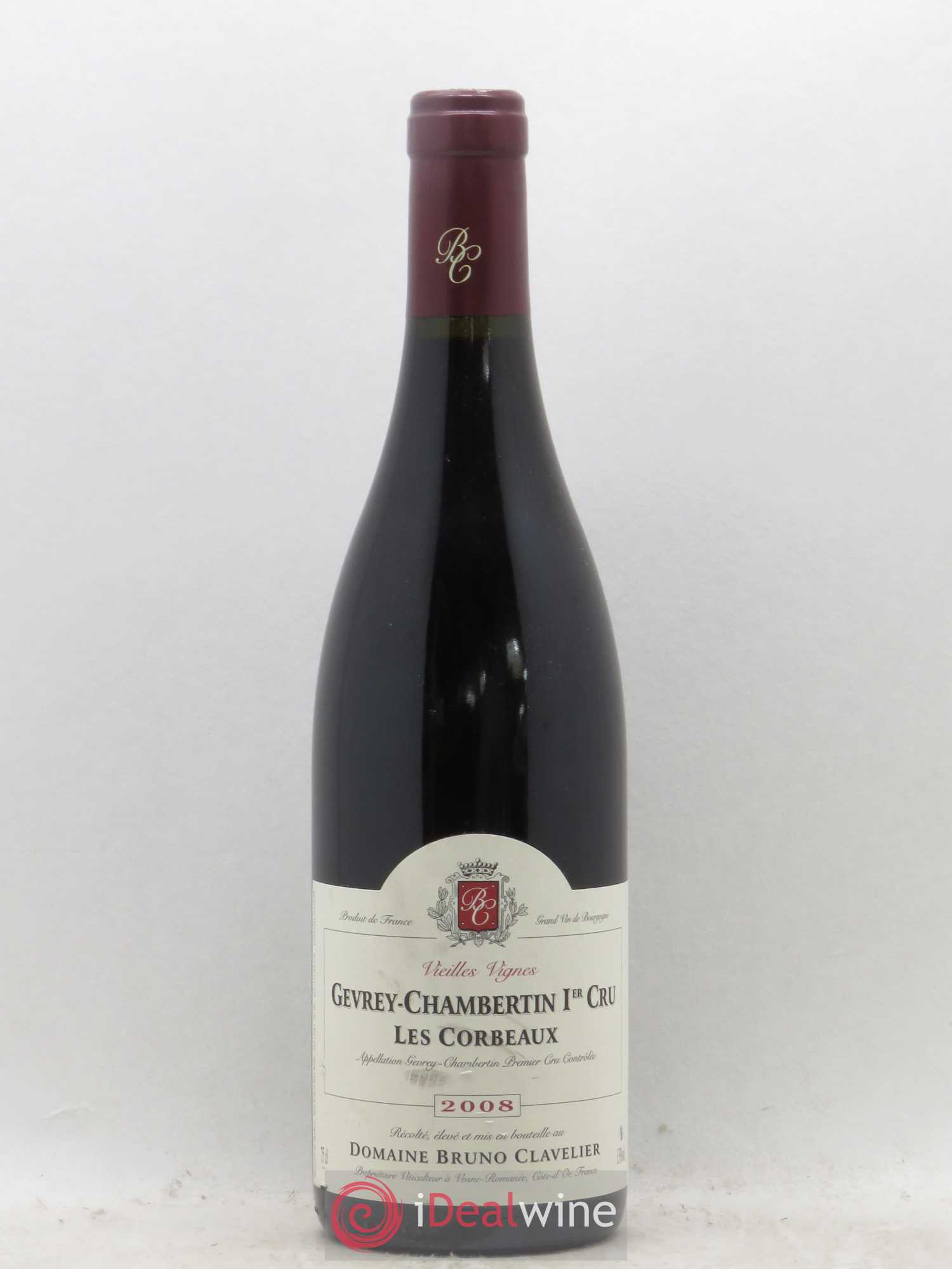 Gevrey-Chambertin 1er Cru Les Corbeaux Vieilles Vignes Bruno Clavelier (sans prix de réserve) 2008 - Lot de 1 bouteille - 0