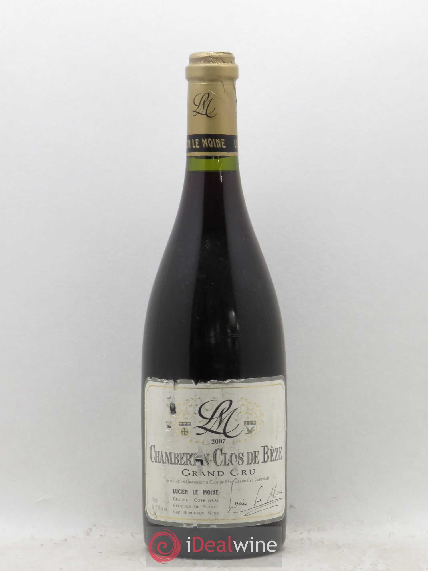 Chambertin Clos de Bèze Grand Cru Lucien Le Moine 2007 - Lot de 1 bouteille - 0