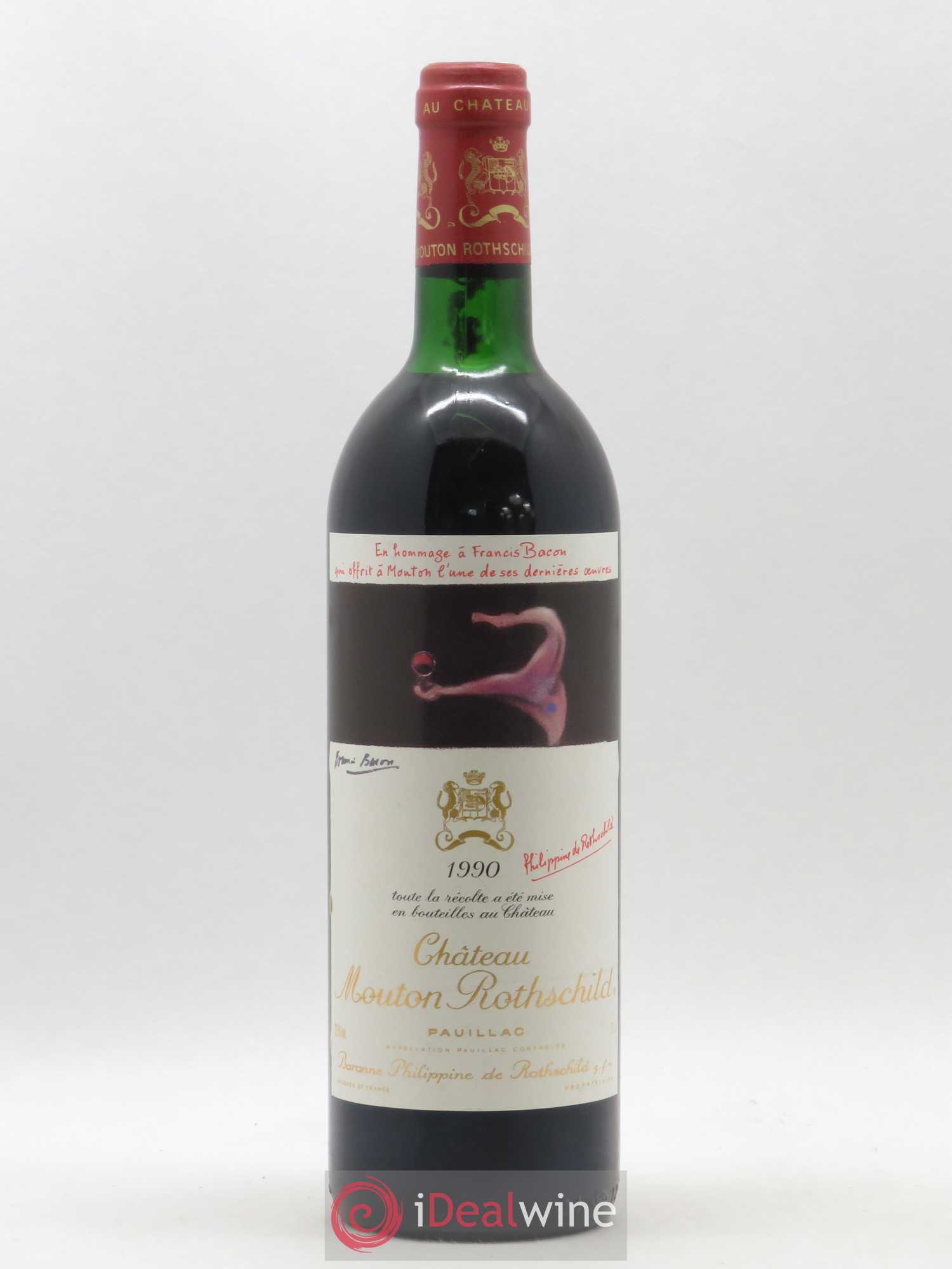 Château Mouton Rothschild 1er Grand Cru Classé 1990 - Lot de 1 bouteille - 0