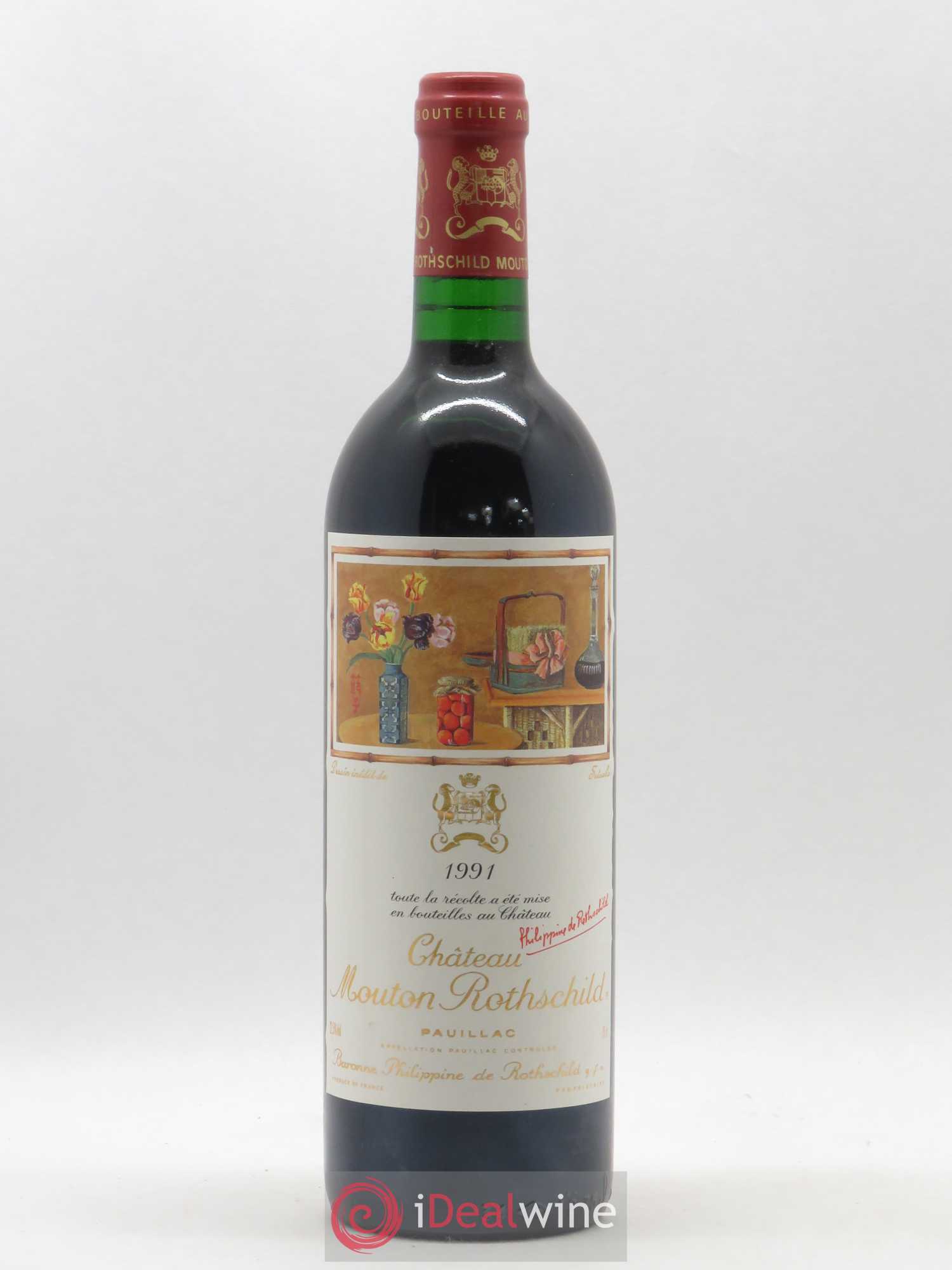 Château Mouton Rothschild 1er Grand Cru Classé 1991 - Lot de 1 bouteille - 0